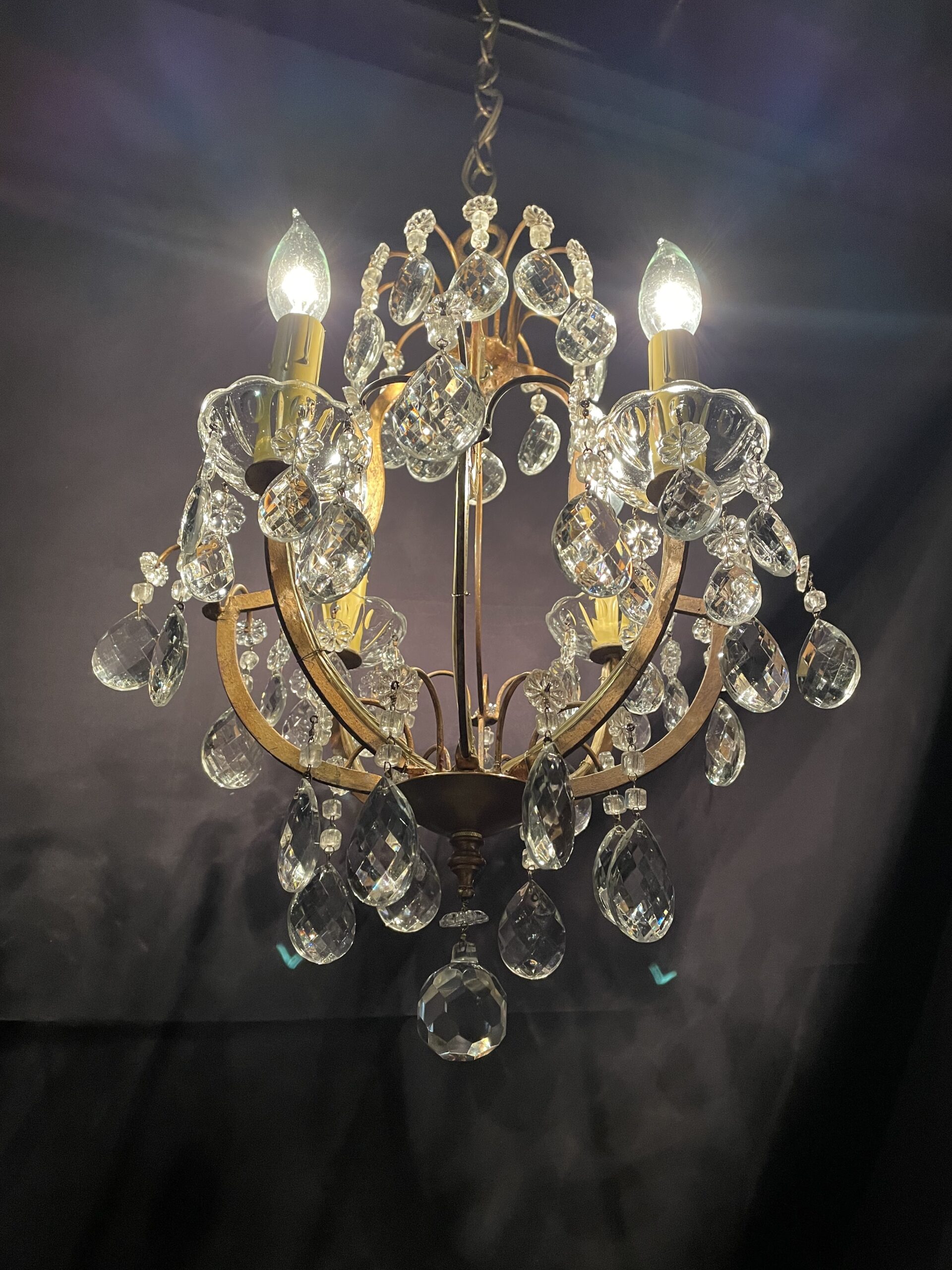 French cage chandelier 4灯 / フレンチ ケージ シャンデリア 4灯 - 画像 (2)