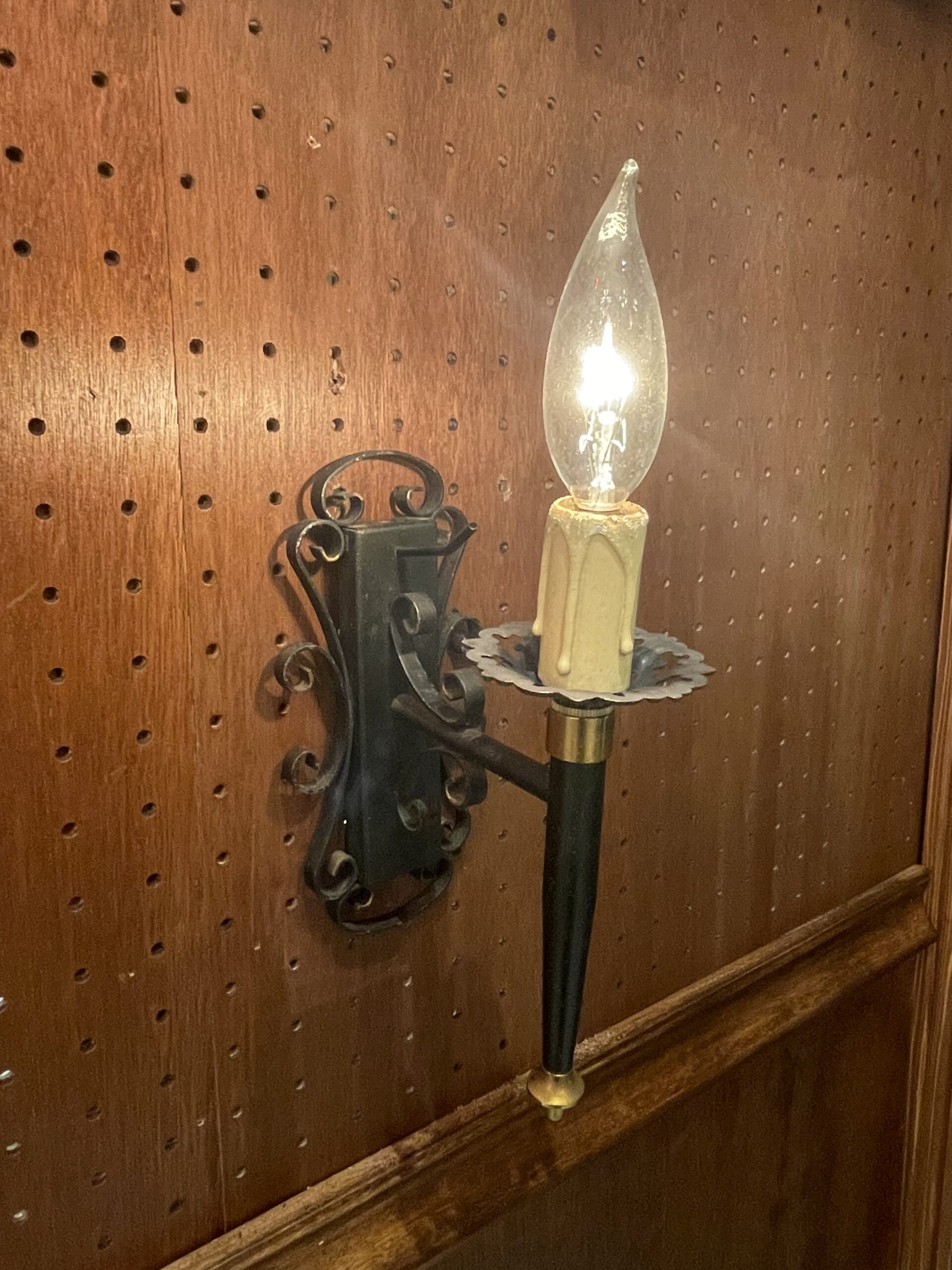 French iron wall lamp 1灯 / フレンチ アイアン ウォールランプ 1灯 - 画像 (3)