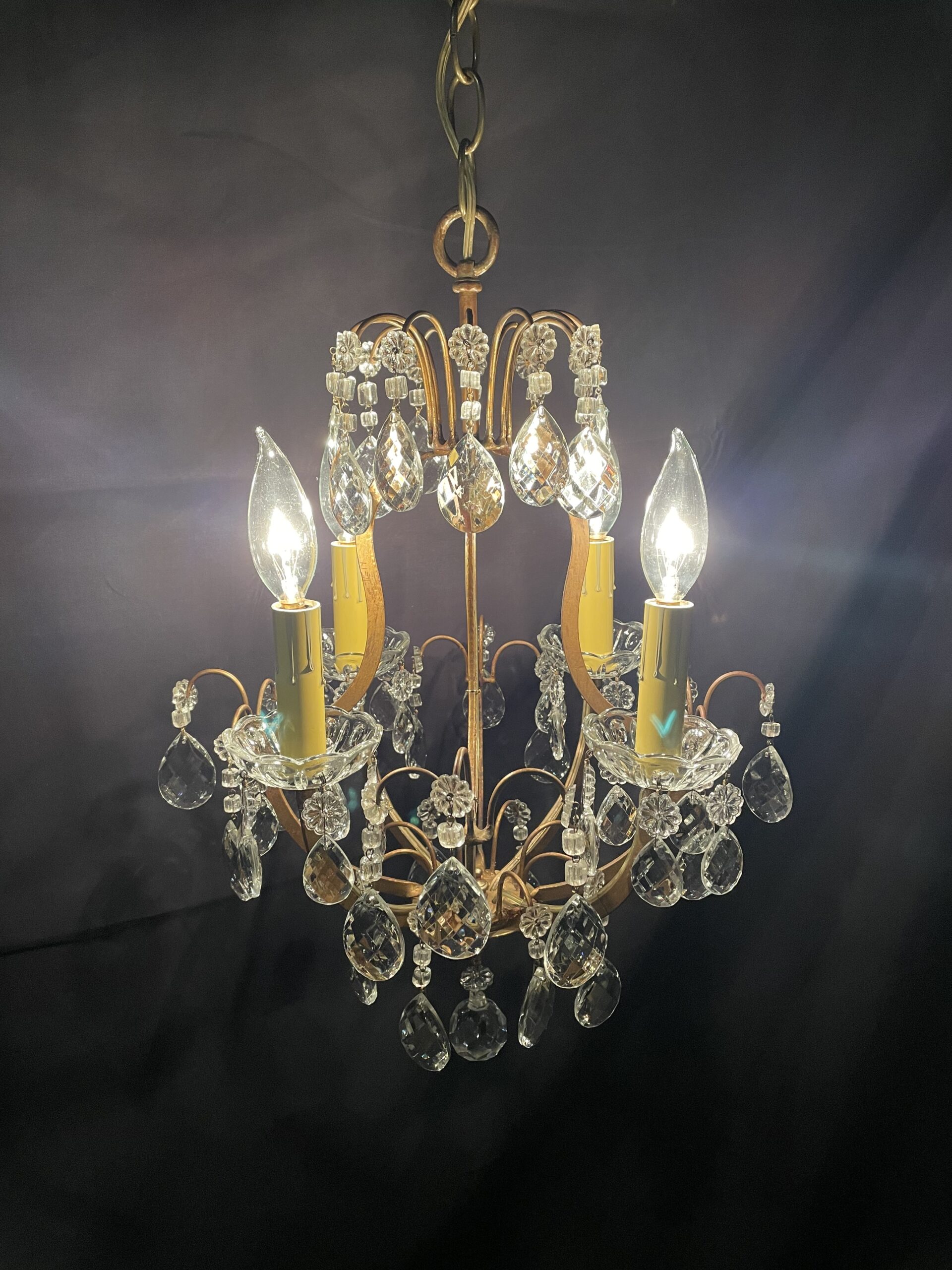 French cage chandelier 4灯 / フレンチ ケージ シャンデリア 4灯 - 画像 (3)
