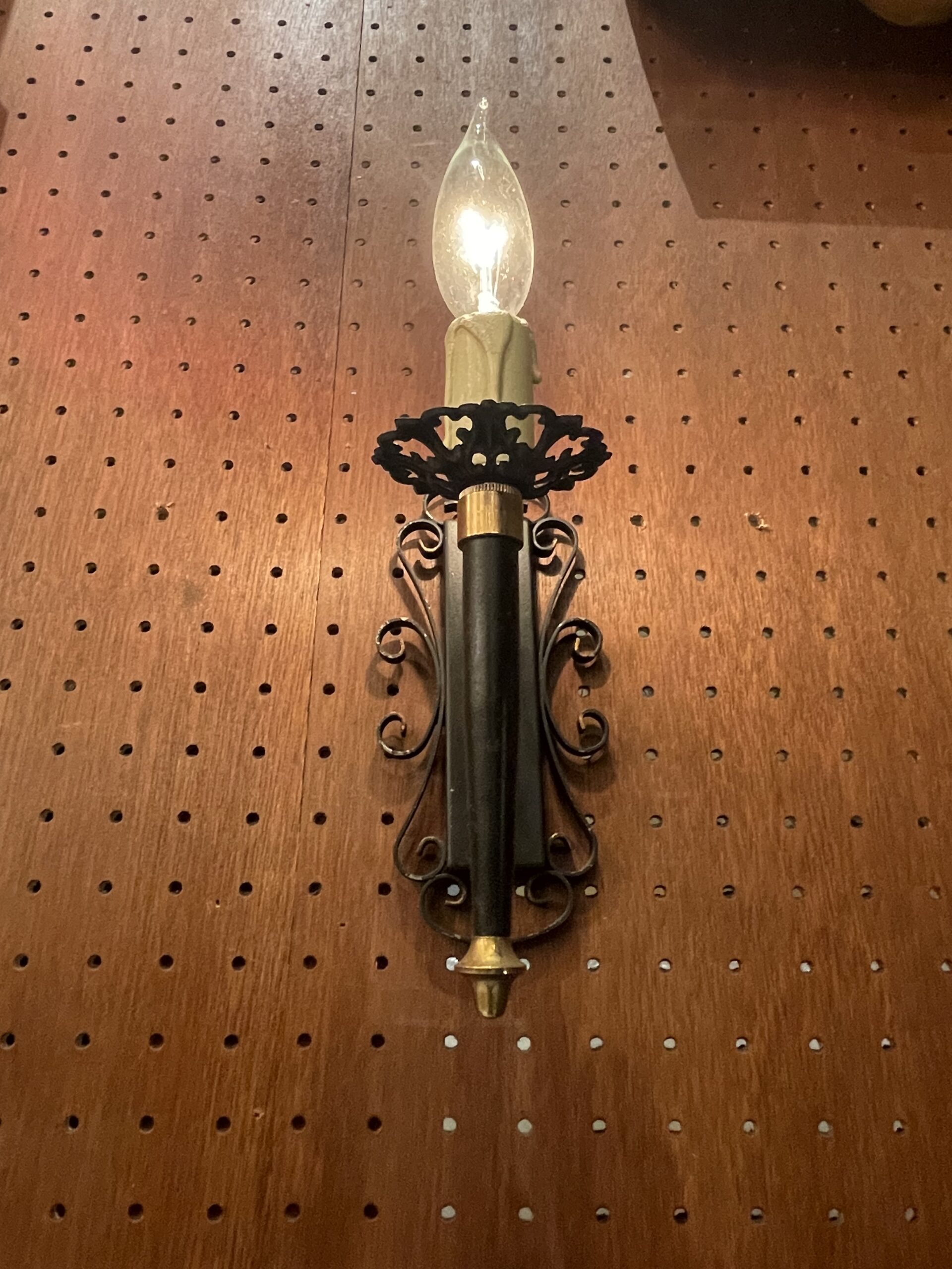 French iron wall lamp 1灯 / フレンチ アイアン ウォールランプ 1灯 - 画像 (5)