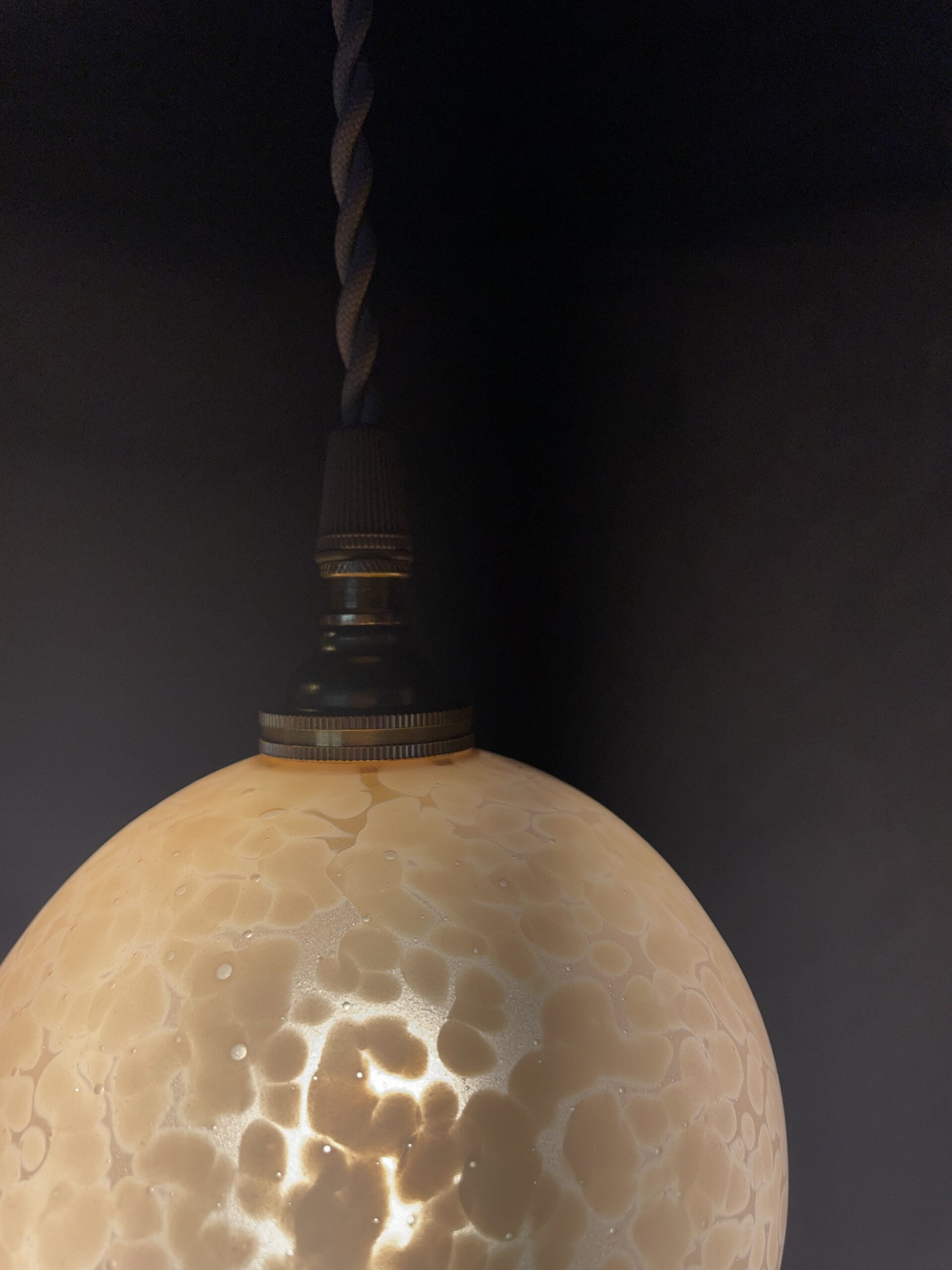 Pink marble glass pendant lamp 1灯 / ピンク マーブルガラス ペンダント ランプ 1灯 - 画像 (3)