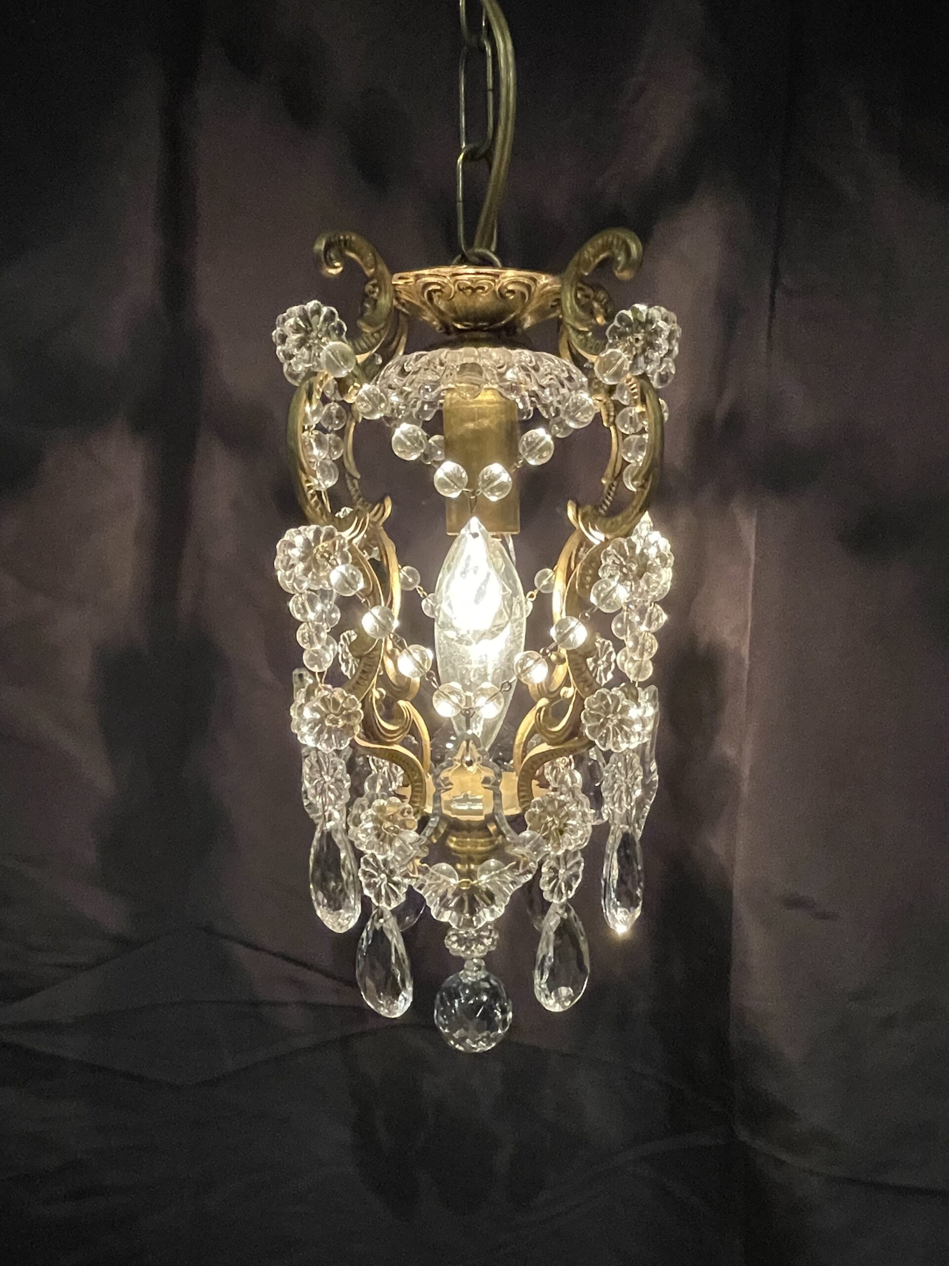 French brass chandelier 1灯 / フレンチ ブラス シャンデリア 1灯