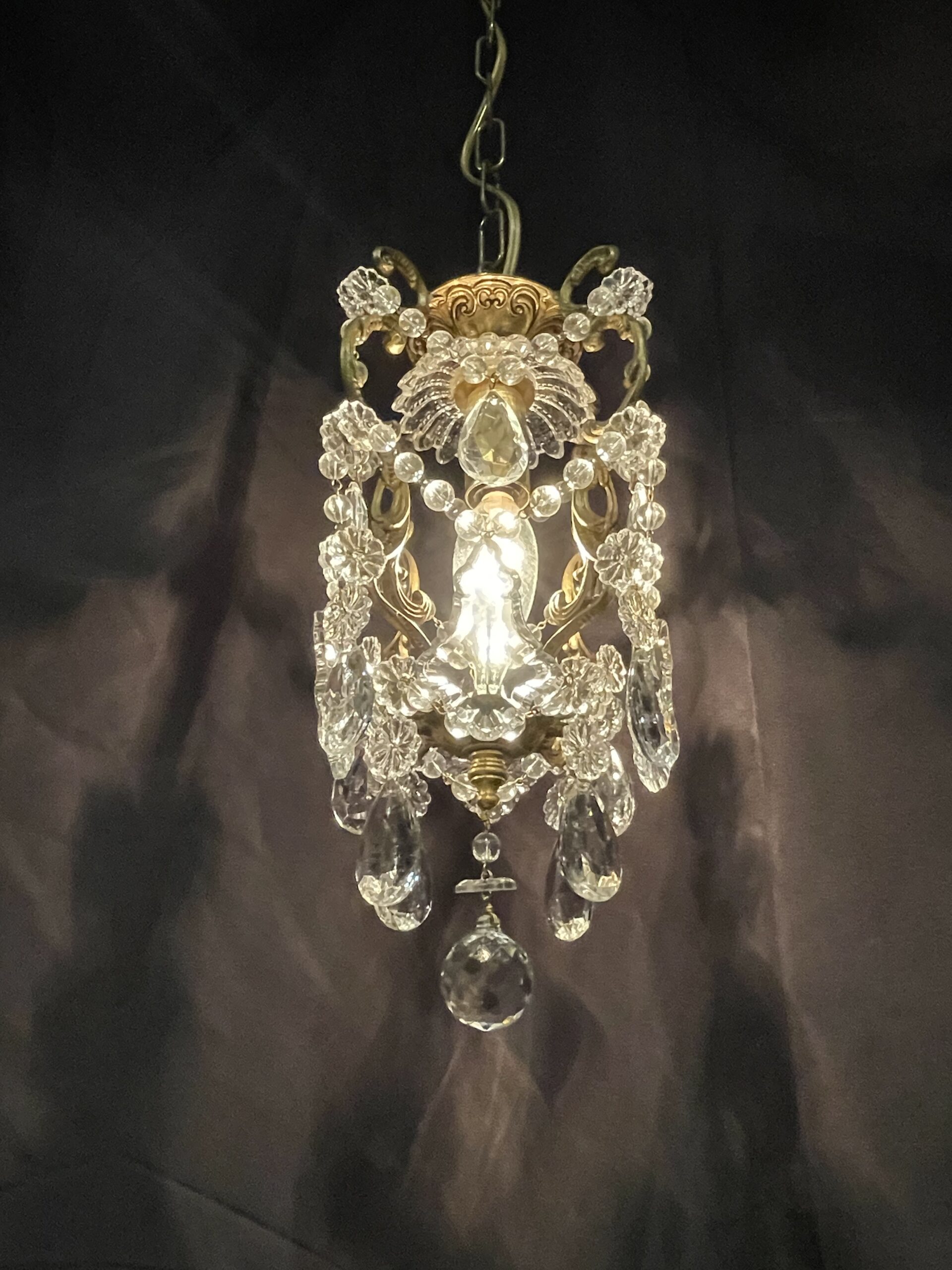 French brass chandelier 1灯 / フレンチ ブラス シャンデリア 1灯 - 画像 (3)