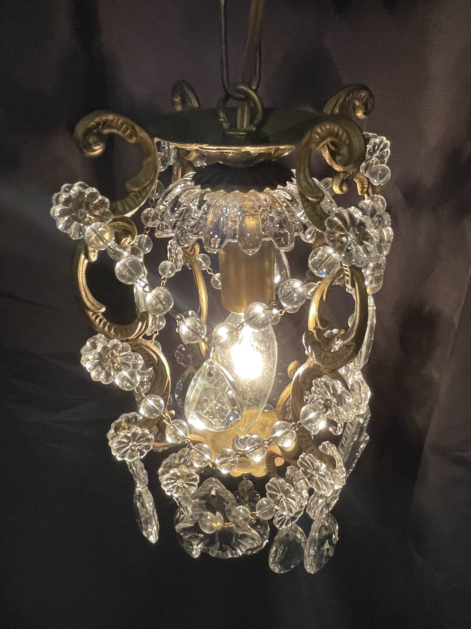 French brass chandelier 1灯 / フレンチ ブラス シャンデリア 1灯 - 画像 (7)