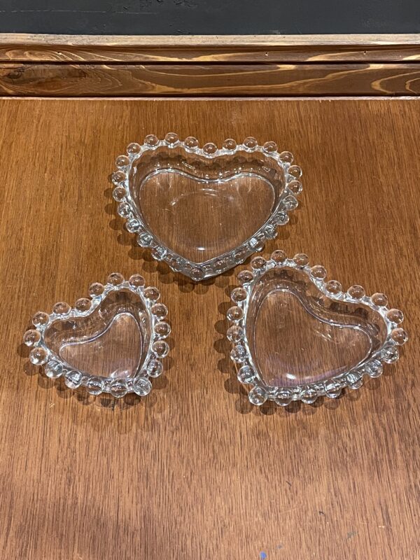 Candlewick heart ashtray 3P set / キャンドルウィック ハート型 アッシュトレイ 3Pセット - 画像 (3)