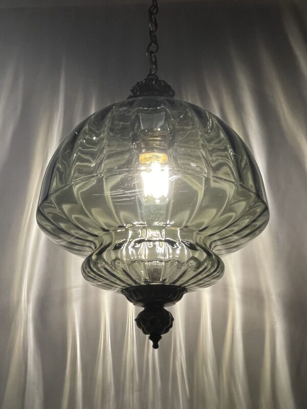 Gray glass shade lamp 1灯 / グレーガラスシェードランプ 1灯 - 画像 (3)