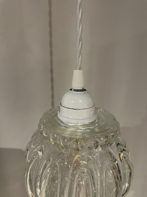 French clear glass shade lamp 1灯 / フレンチ クリアガラスシェードランプ 1灯 - 画像 (6)