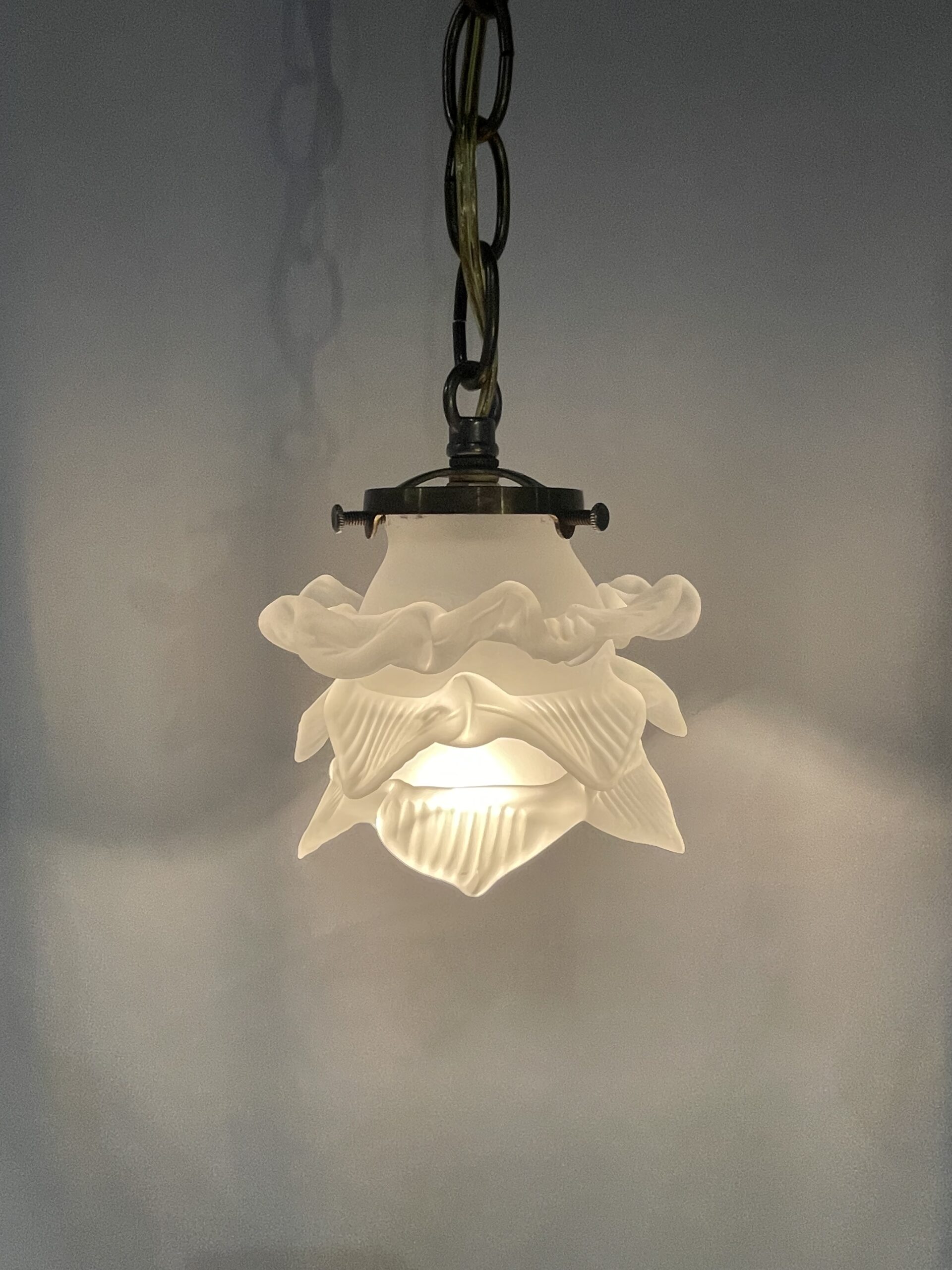 French glass shade lamp 1灯 / フレンチガラスシェードランプ 1灯