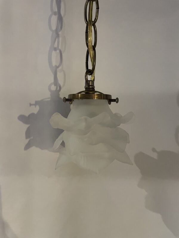 French glass shade lamp 1灯 / フレンチガラスシェードランプ 1灯 - 画像 (5)
