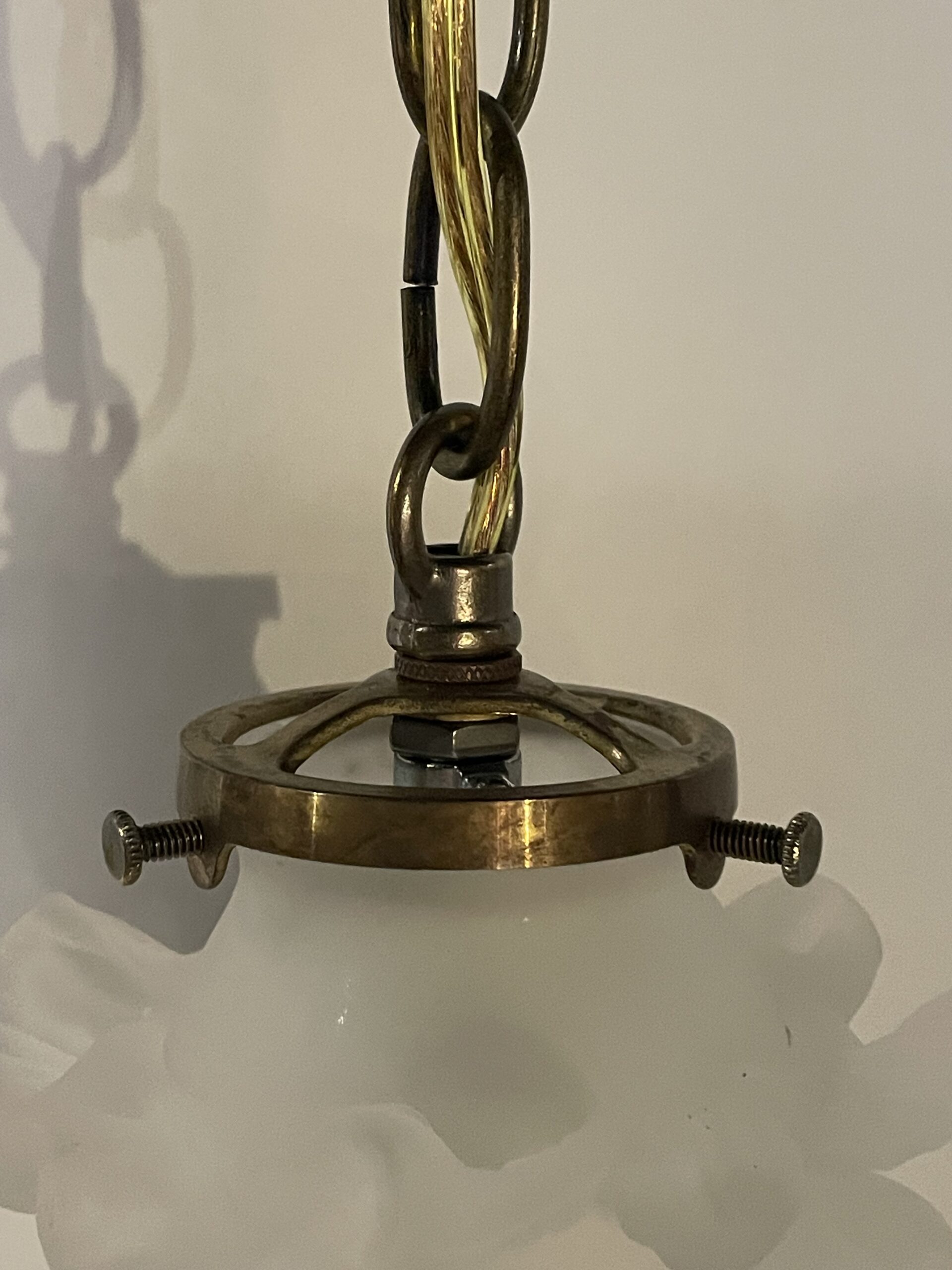 French glass shade lamp 1灯 / フレンチガラスシェードランプ 1灯 - 画像 (6)