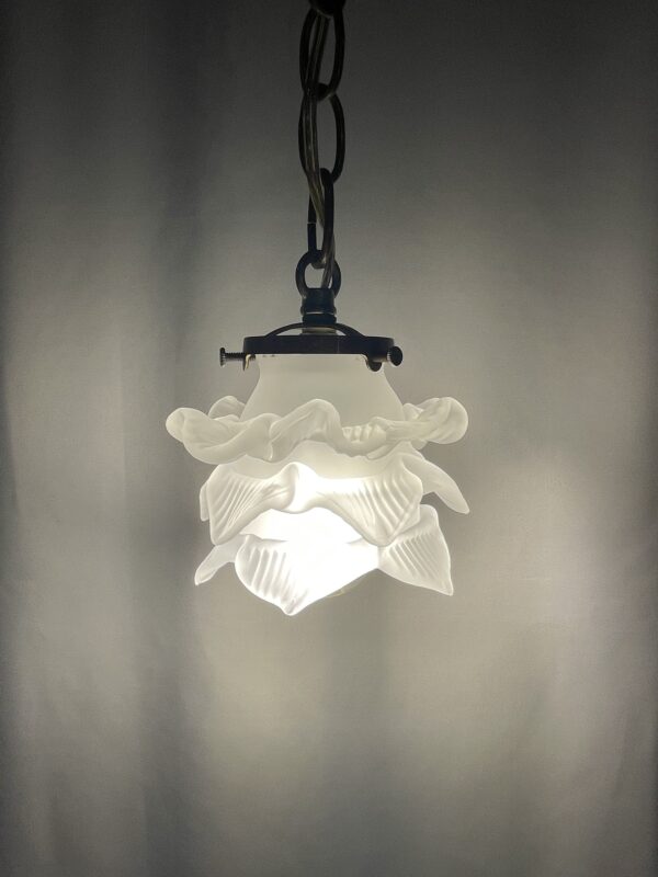 French glass shade lamp 1灯 / フレンチガラスシェードランプ 1灯 - 画像 (7)