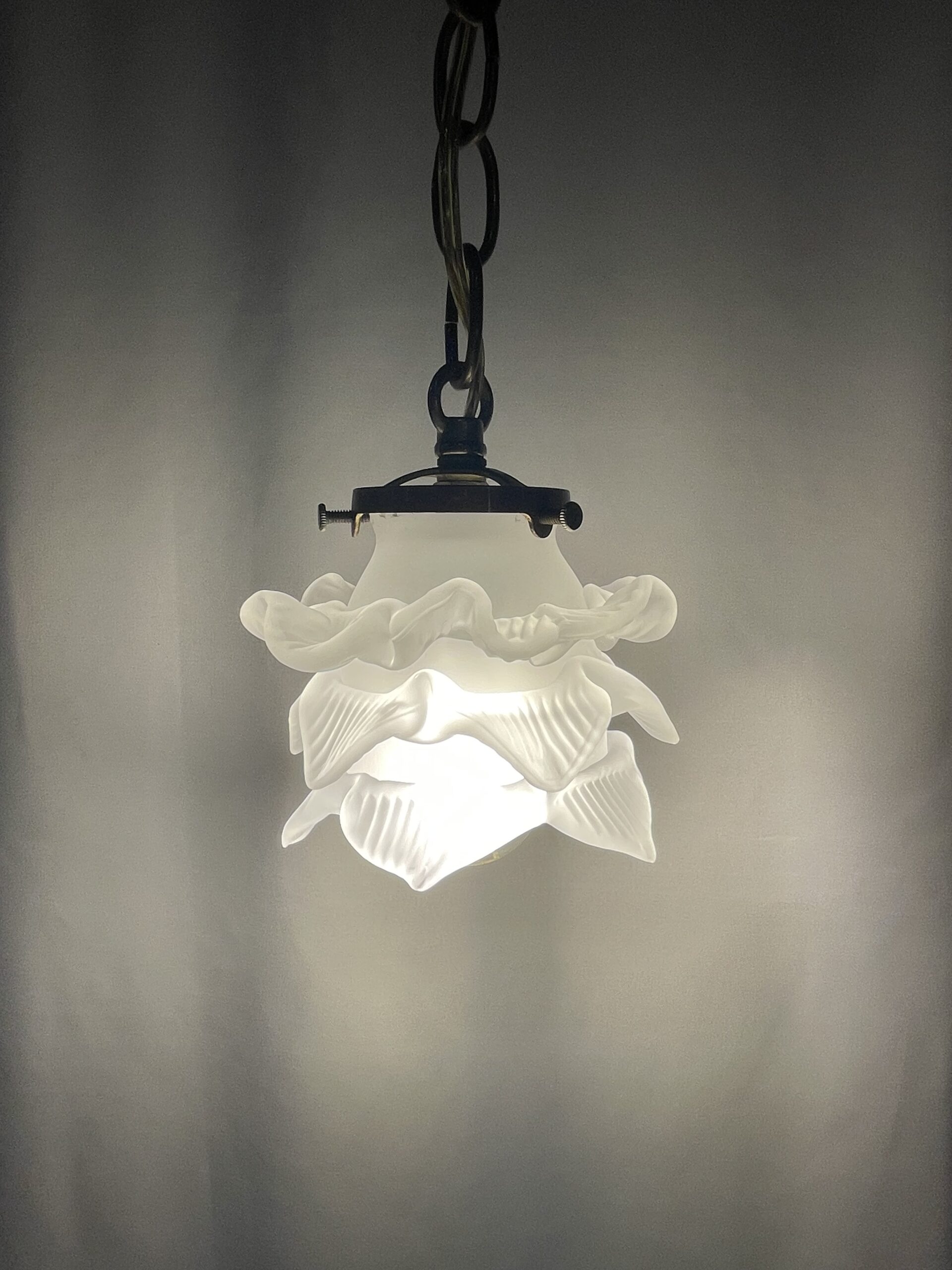 French glass shade lamp 1灯 / フレンチガラスシェードランプ 1灯 - 画像 (7)