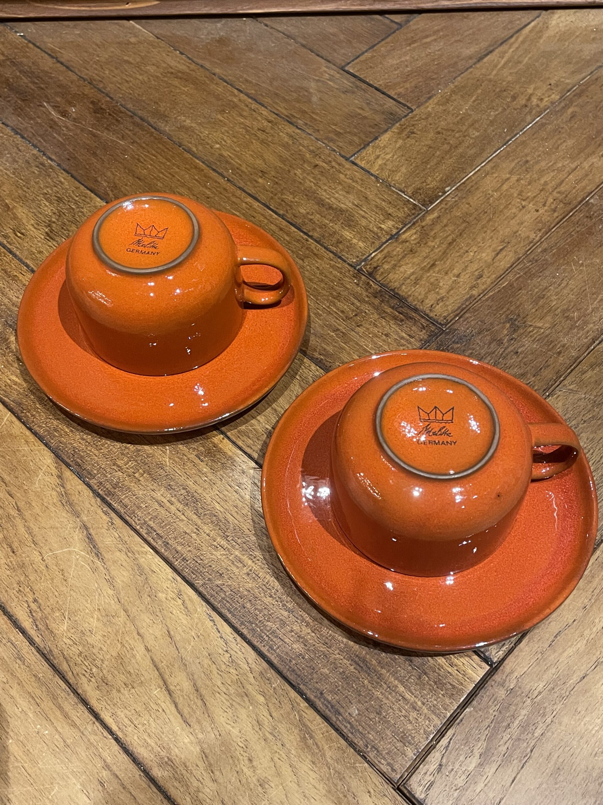 "Melitta" Ceracron cup & saucer 2P set / "メリタ"セラクロン カップ & ソーサー 2Pセット - 画像 (3)