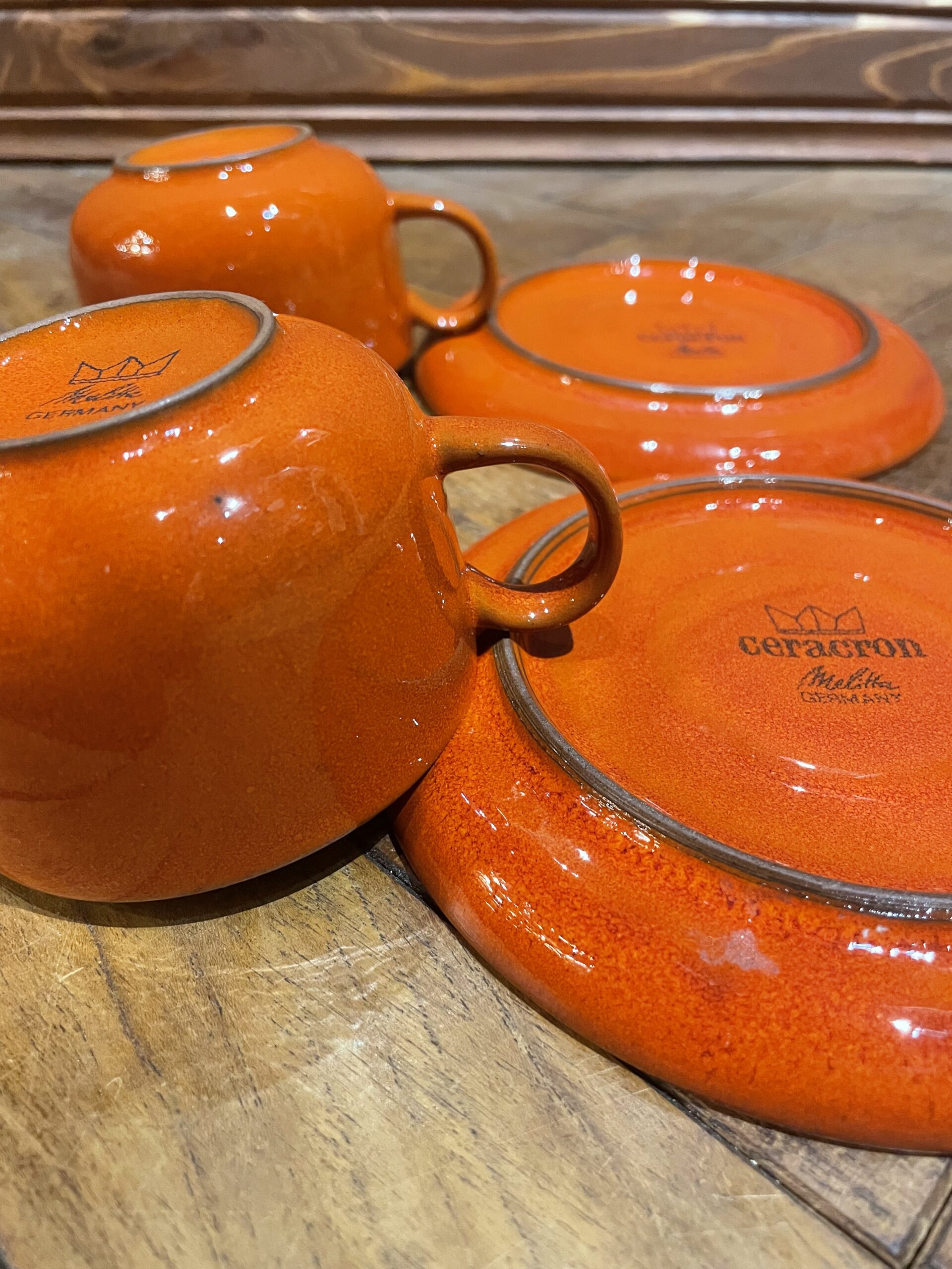 "Melitta" Ceracron cup & saucer 2P set / "メリタ"セラクロン カップ & ソーサー 2Pセット - 画像 (5)