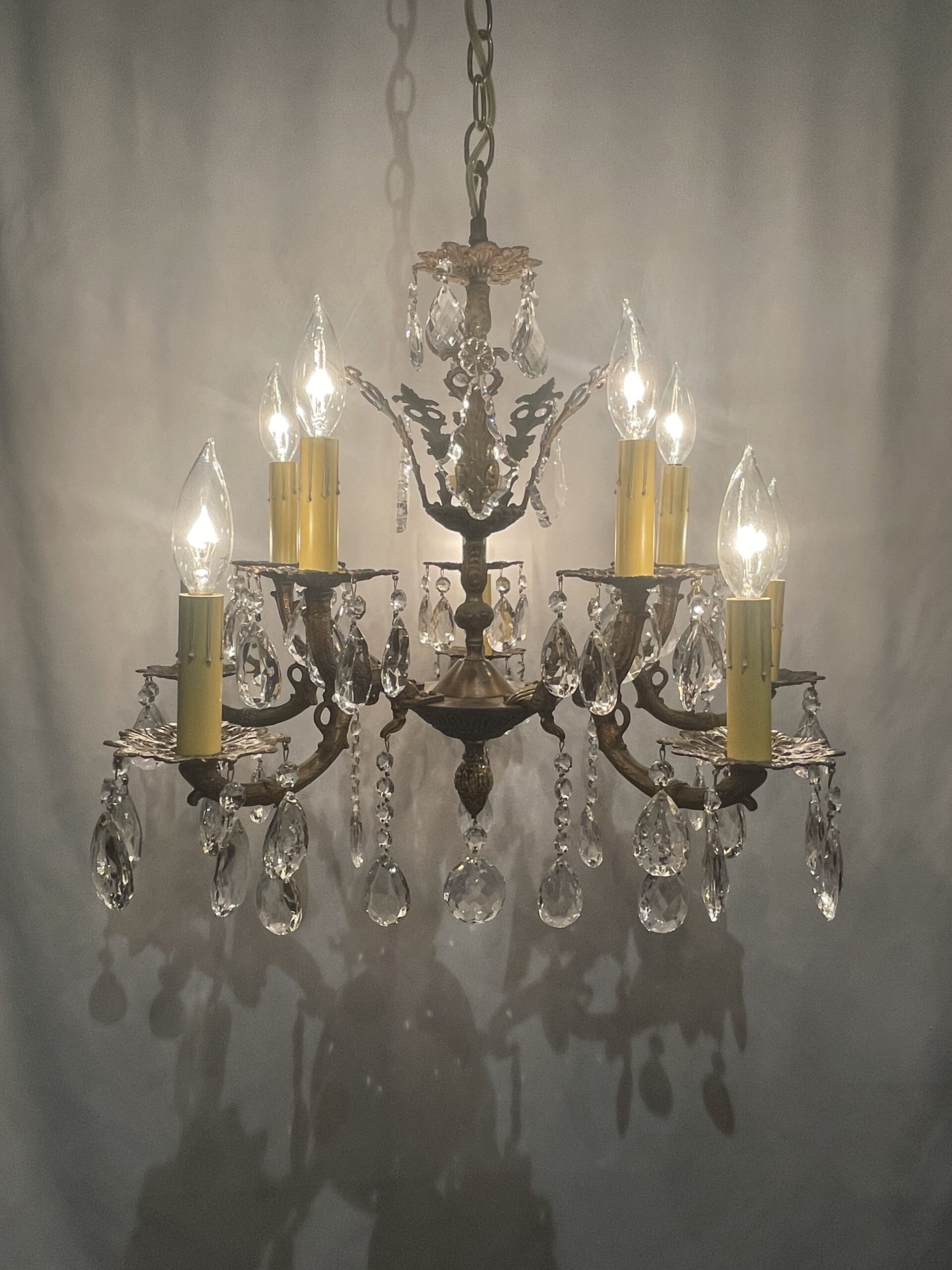 Spanish brass chandelier 10灯 / スパニッシュ ブラス シャンデリア 10灯