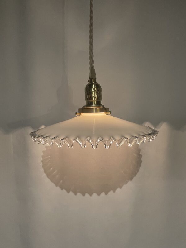 French white opaline glass shade lamp 1灯 / フレンチ ホワイト