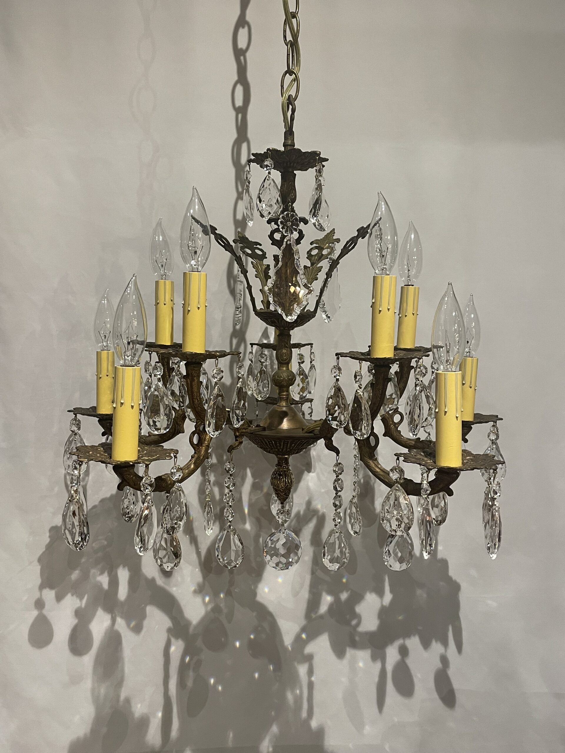 Spanish brass chandelier 10灯 / スパニッシュ ブラス シャンデリア 10灯 - 画像 (2)