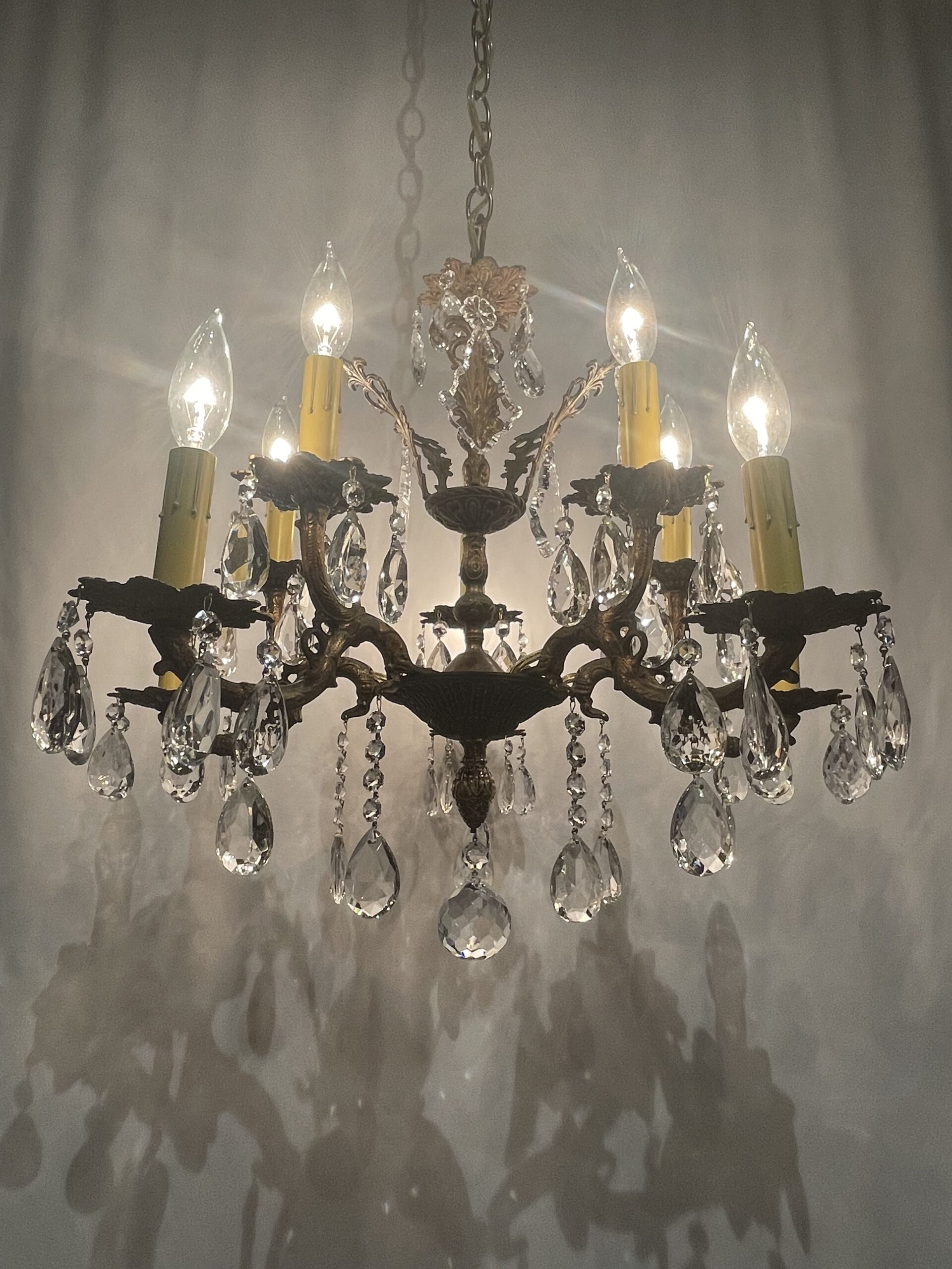 Spanish brass chandelier 10灯 / スパニッシュ ブラス シャンデリア 10灯 - 画像 (3)