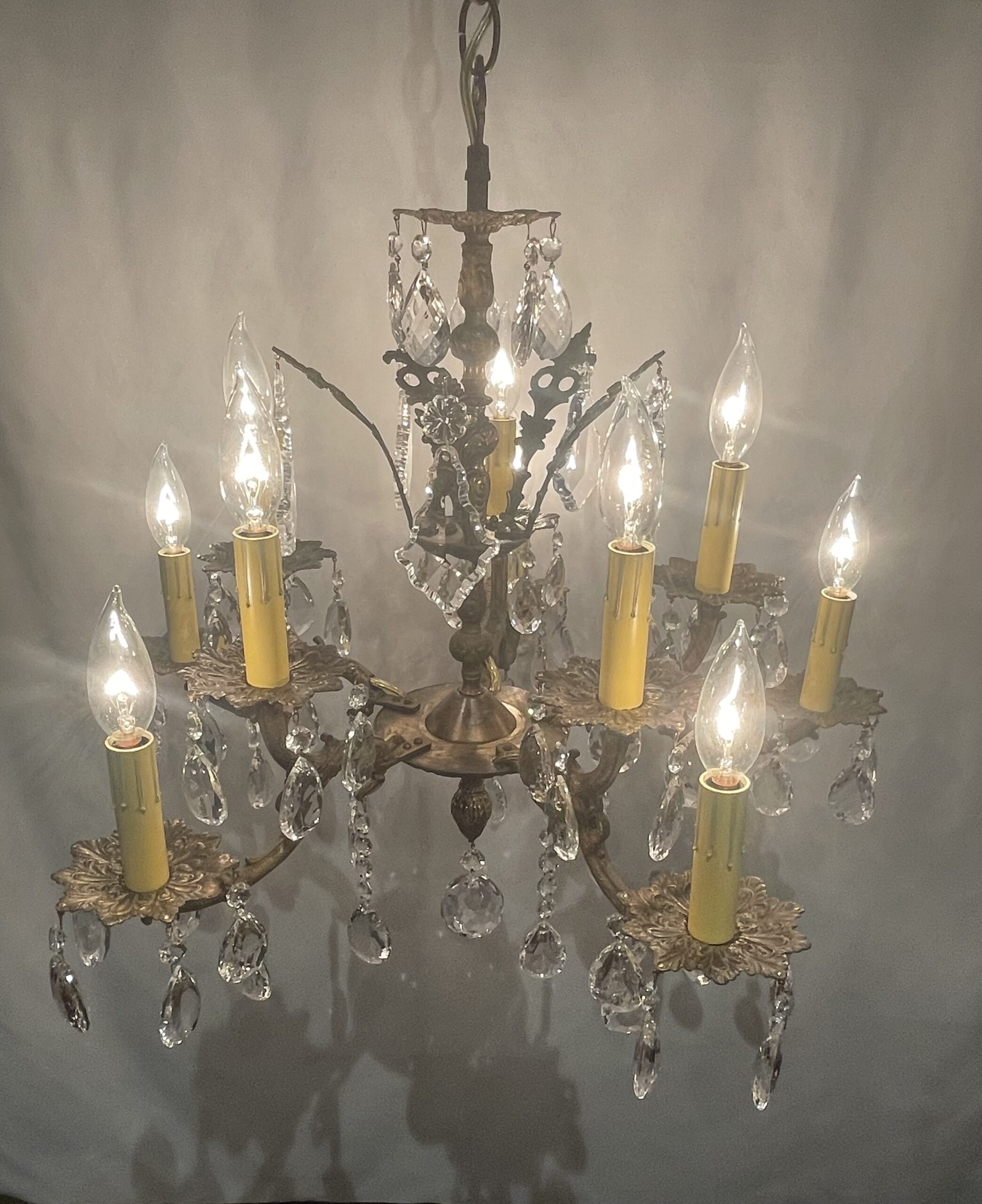 Spanish brass chandelier 10灯 / スパニッシュ ブラス シャンデリア 10灯 - 画像 (4)