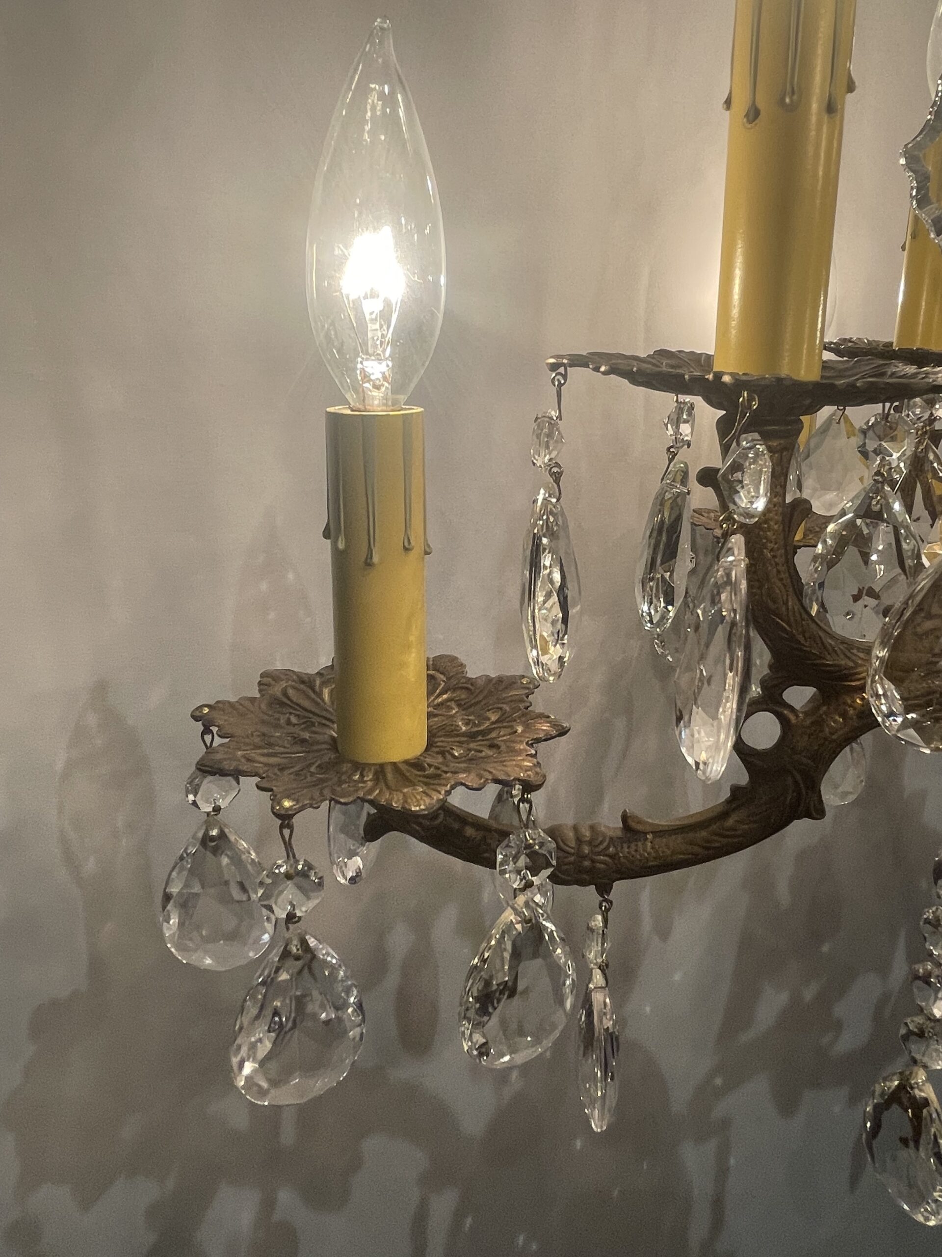 Spanish brass chandelier 10灯 / スパニッシュ ブラス シャンデリア 10灯 - 画像 (7)