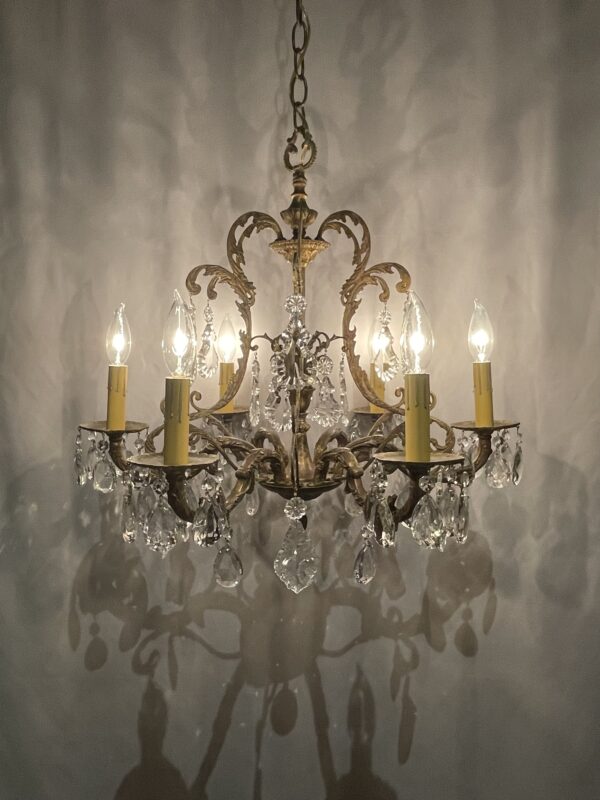 Italian brass chandelier 6灯 / イタリアン ブラス シャンデリア 6灯