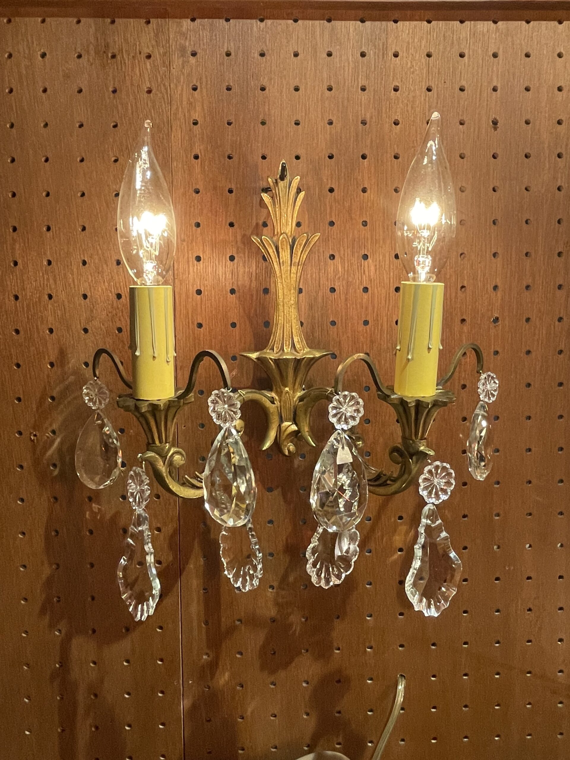French brass wall lamp 2灯 / フレンチ ブラス ウォールランプ 2灯