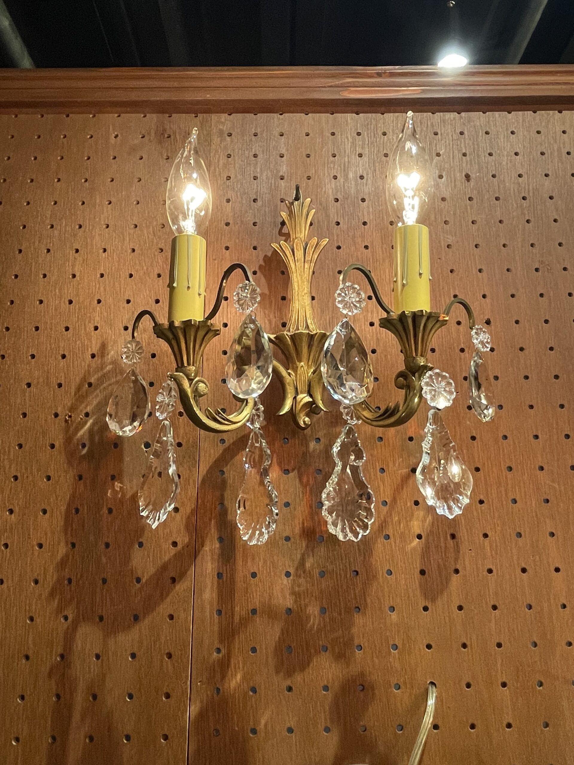 French brass wall lamp 2灯 / フレンチ ブラス ウォールランプ 2灯 - 画像 (3)