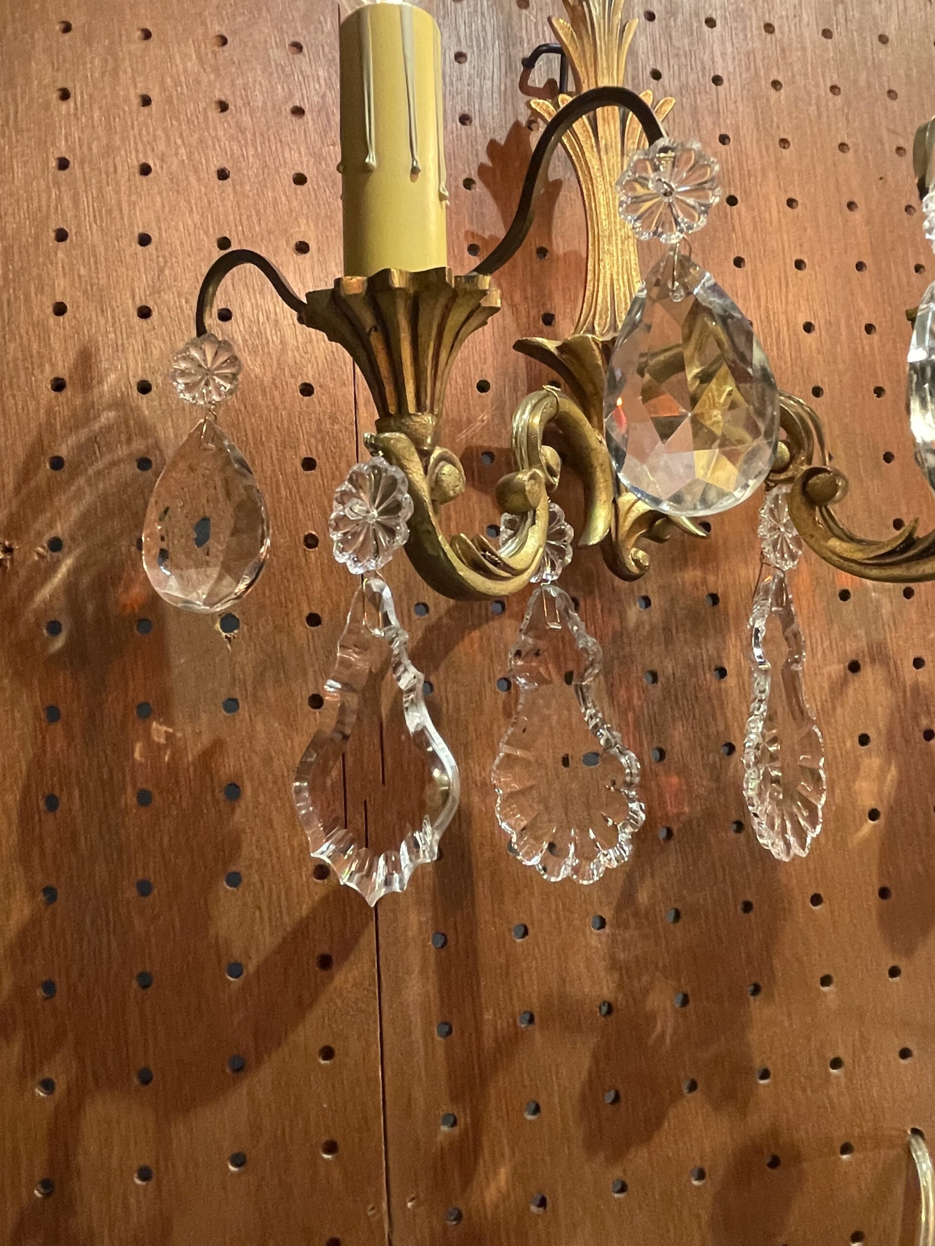 French brass wall lamp 2灯 / フレンチ ブラス ウォールランプ 2灯 - 画像 (4)