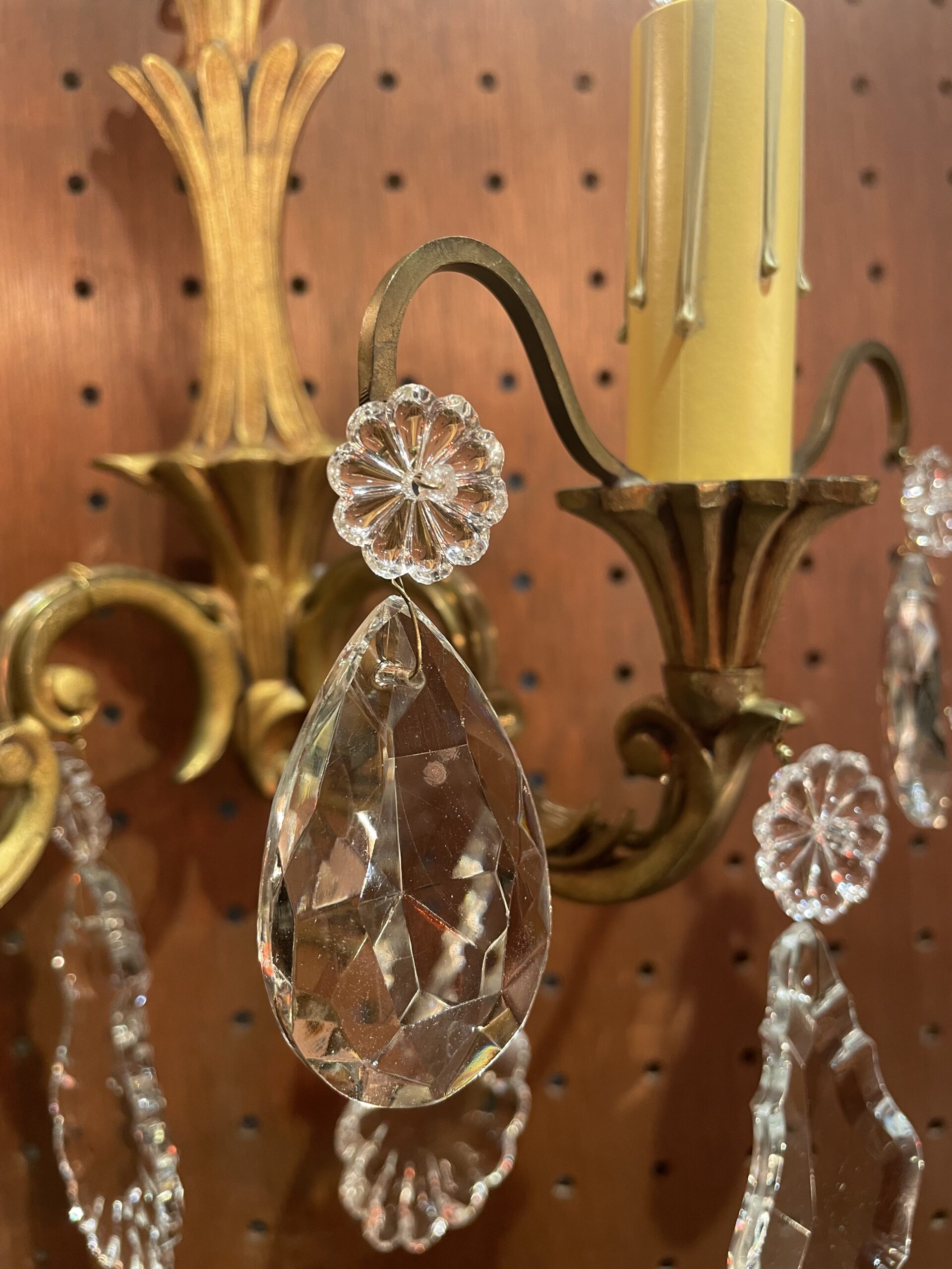 French brass wall lamp 2灯 / フレンチ ブラス ウォールランプ 2灯 - 画像 (5)