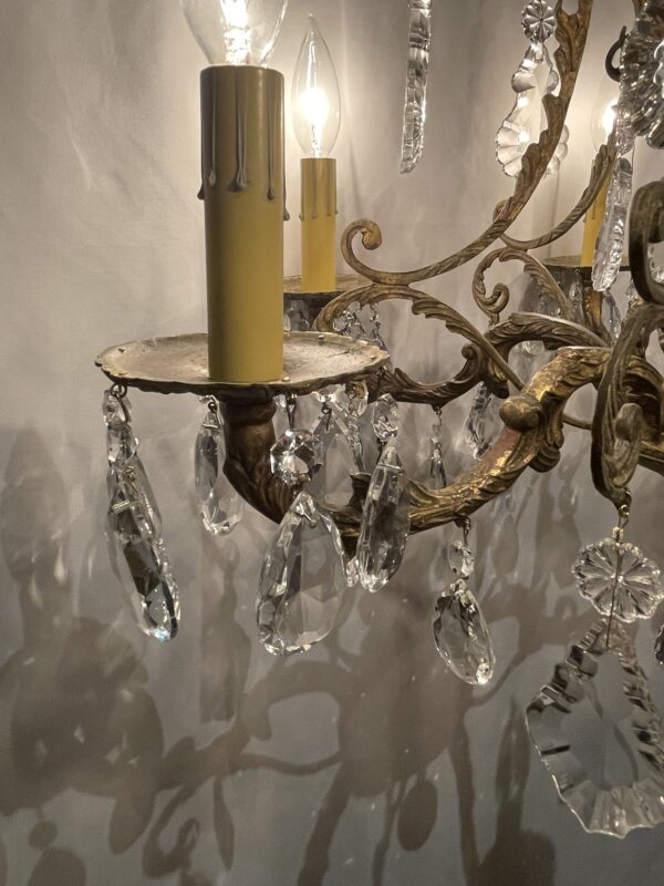 Italian brass chandelier 6灯 / イタリアン ブラス シャンデリア 6灯