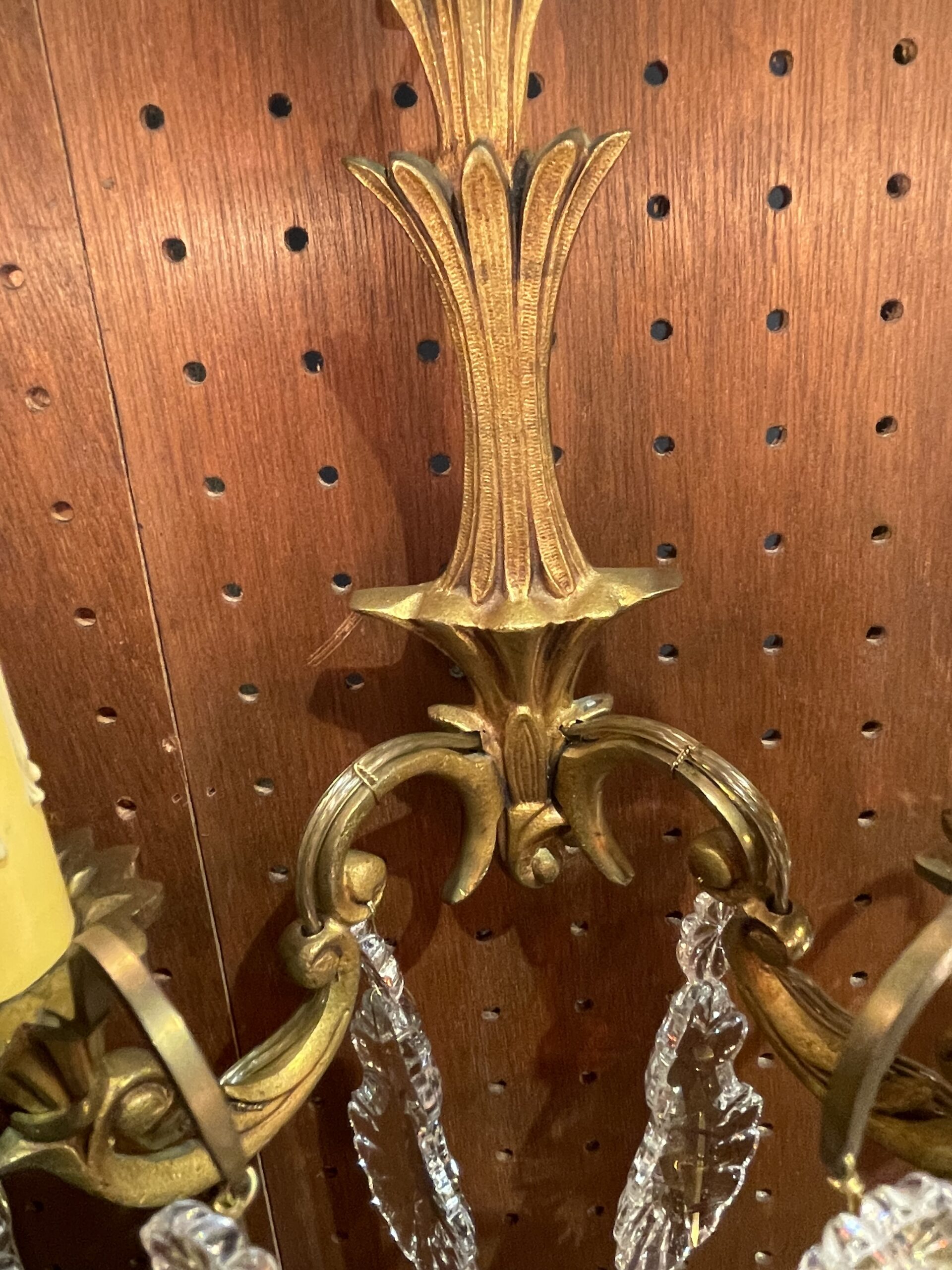 French brass wall lamp 2灯 / フレンチ ブラス ウォールランプ 2灯 - 画像 (6)