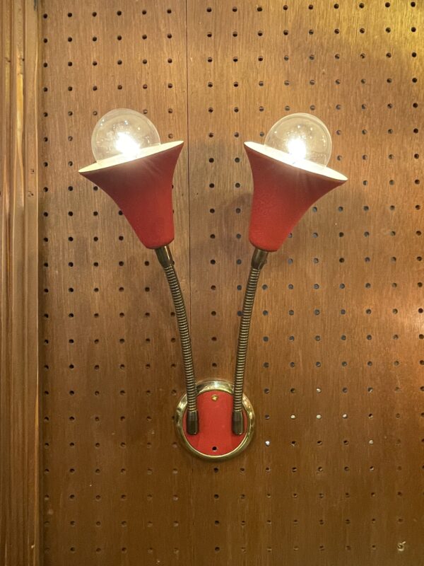 Red cone shade lamp 2灯 / レッド コーンシェード ランプ 2灯