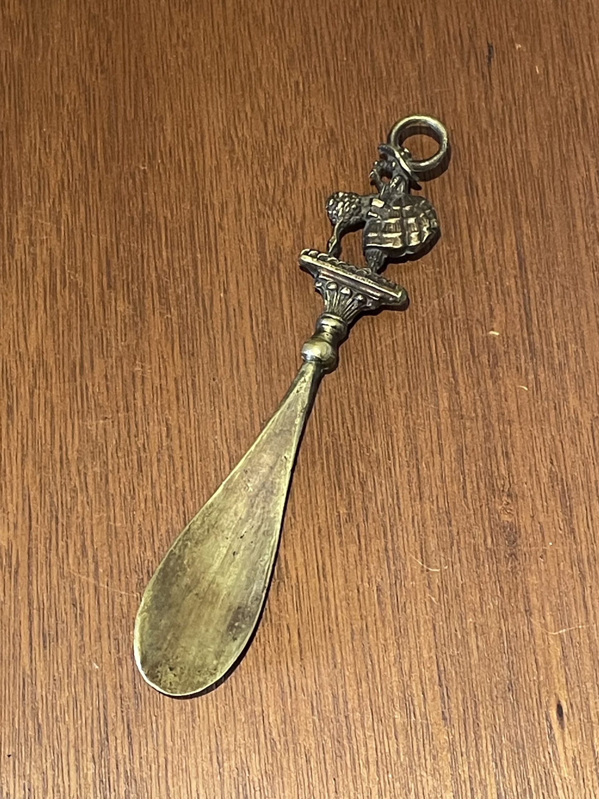Italian vintage brass shoe horn / イタリアン ヴィンテージ ブラス シューホーン