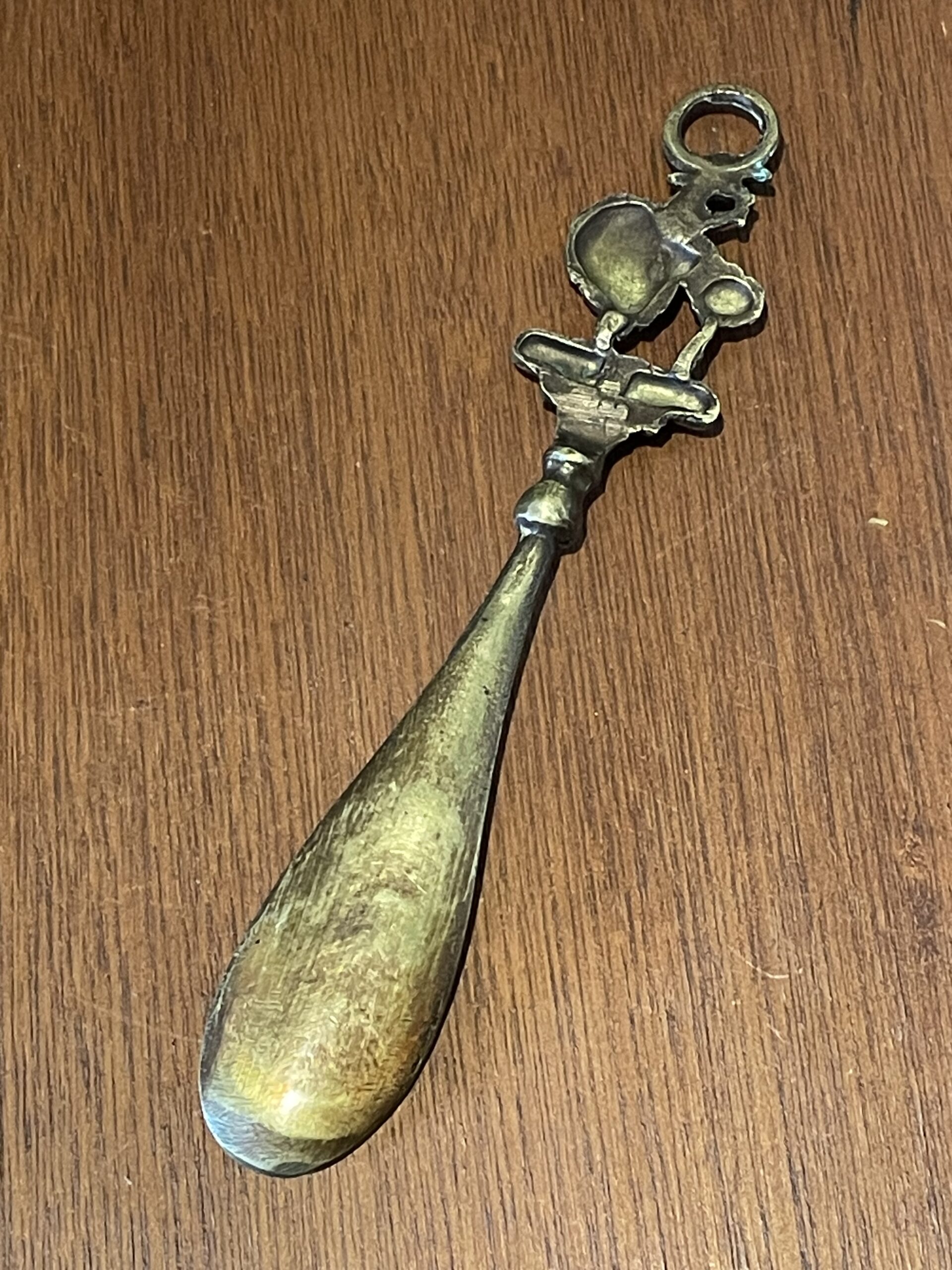 Italian vintage brass shoe horn / イタリアン ヴィンテージ ブラス シューホーン - 画像 (2)