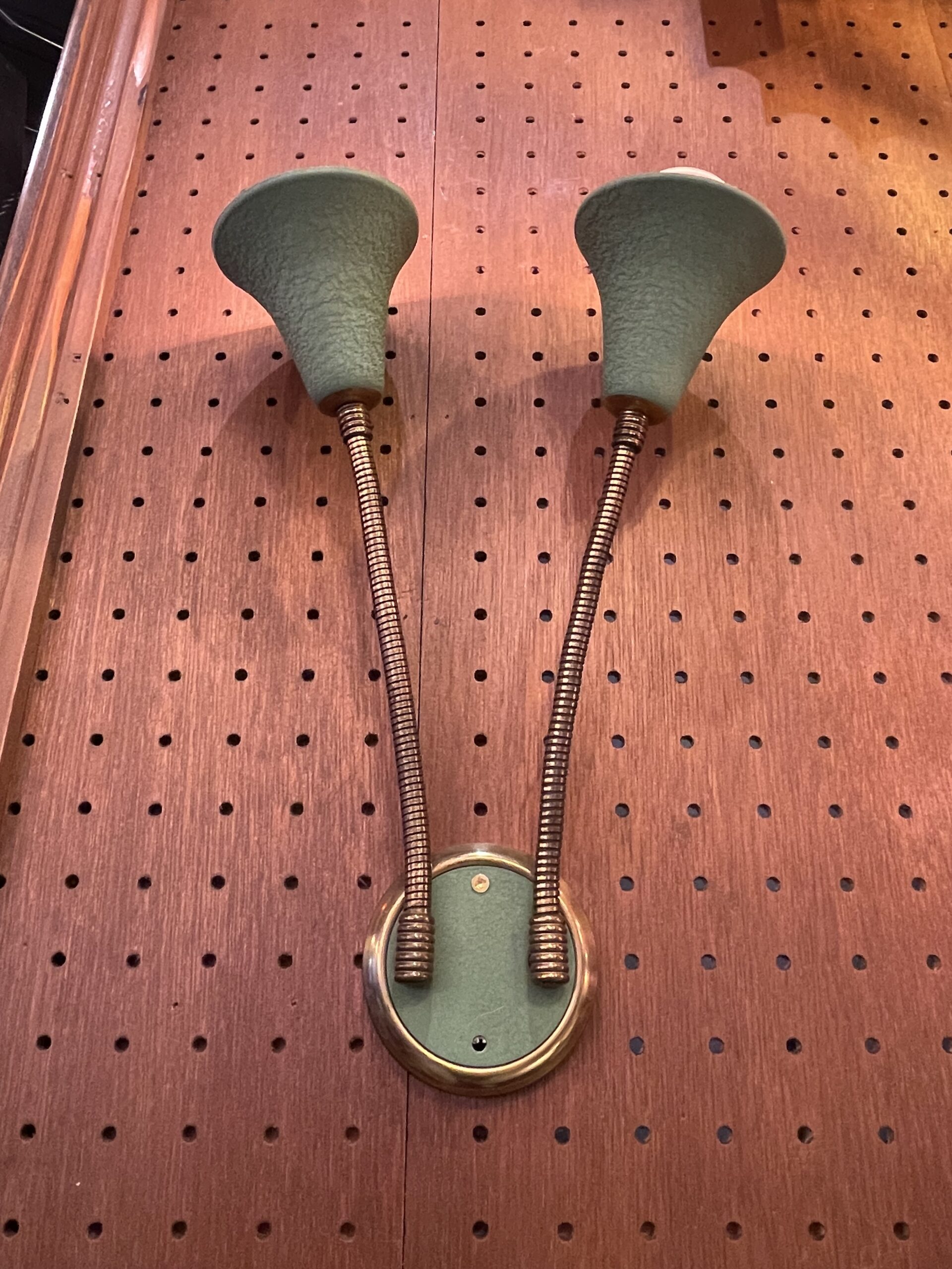 Green cone shade lamp 2灯 / グリーン コーンシェード ランプ 2灯 - 画像 (3)