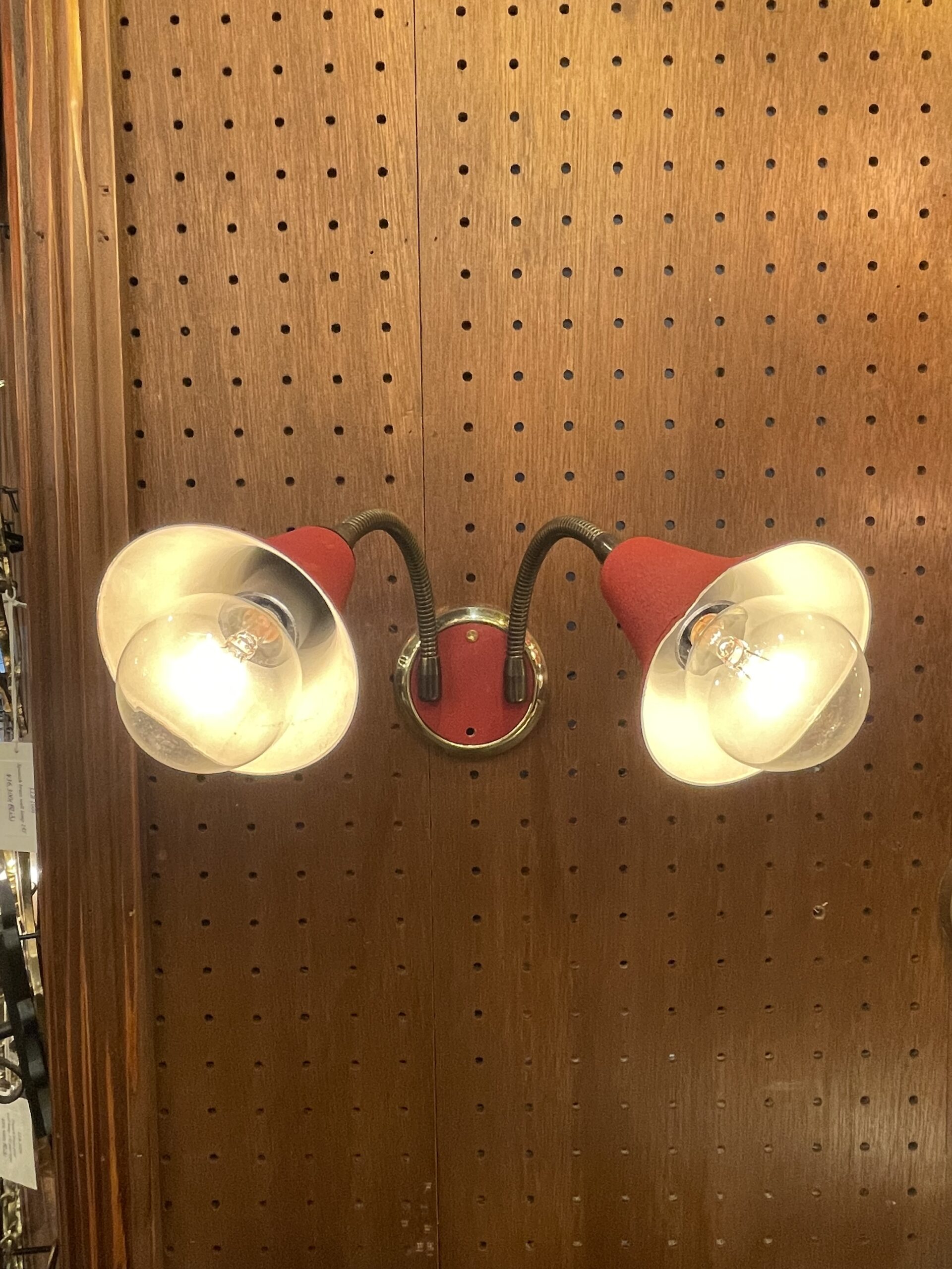 Red cone shade lamp 2灯 / レッド コーンシェード ランプ 2灯 - 画像 (6)