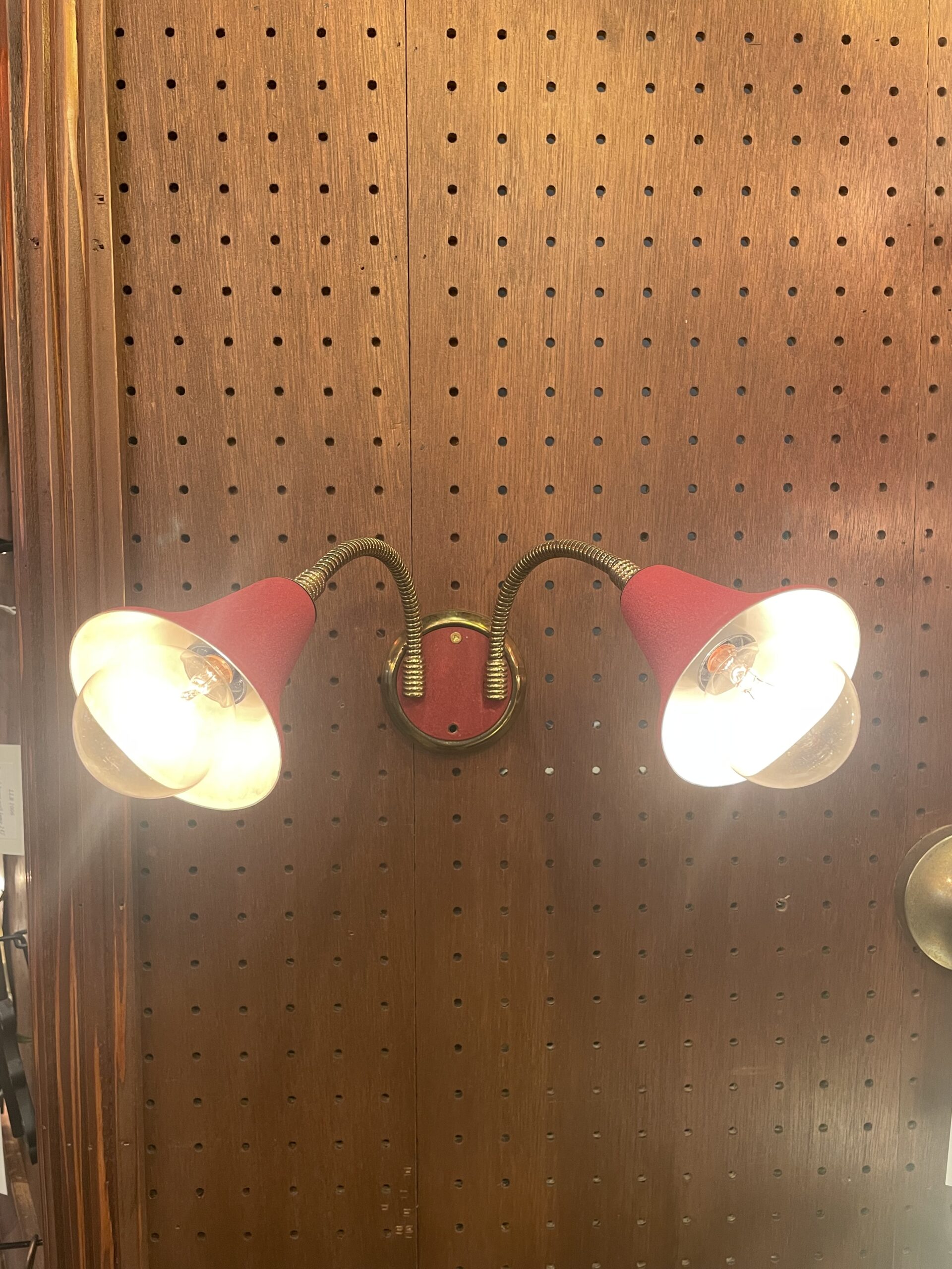 Red cone shade lamp 2灯 / レッド コーンシェード ランプ 2灯 - 画像 (7)