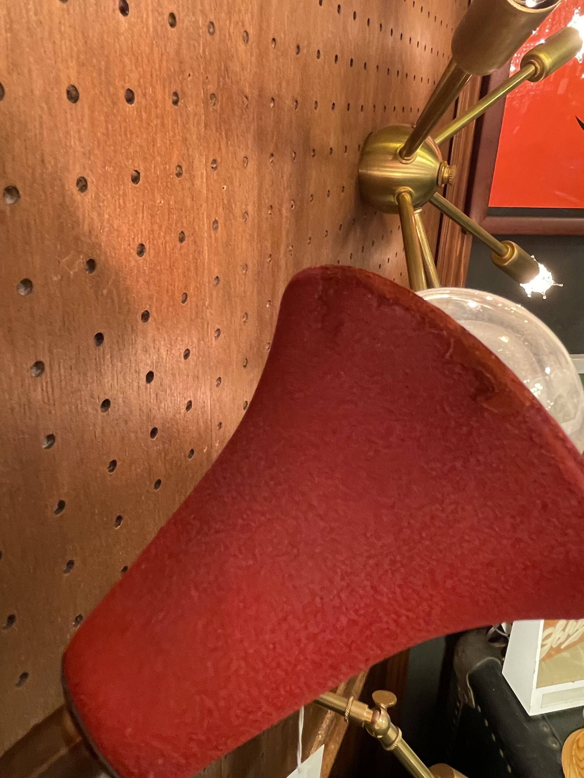 Red cone shade lamp 2灯 / レッド コーンシェード ランプ 2灯 - 画像 (7)