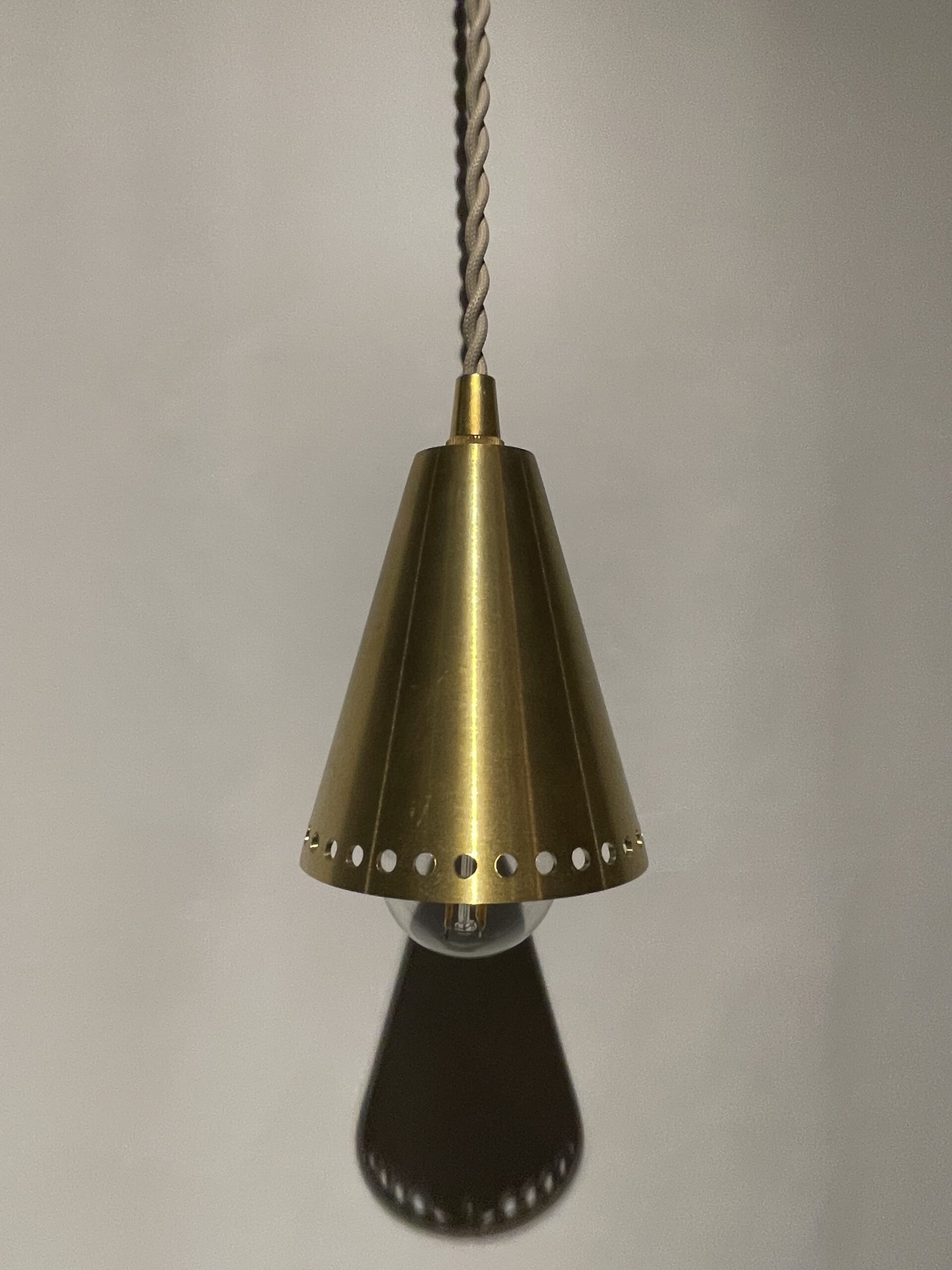 Cast brass cone lamp 1灯 / キャストブラス コーンランプ - 画像 (2)
