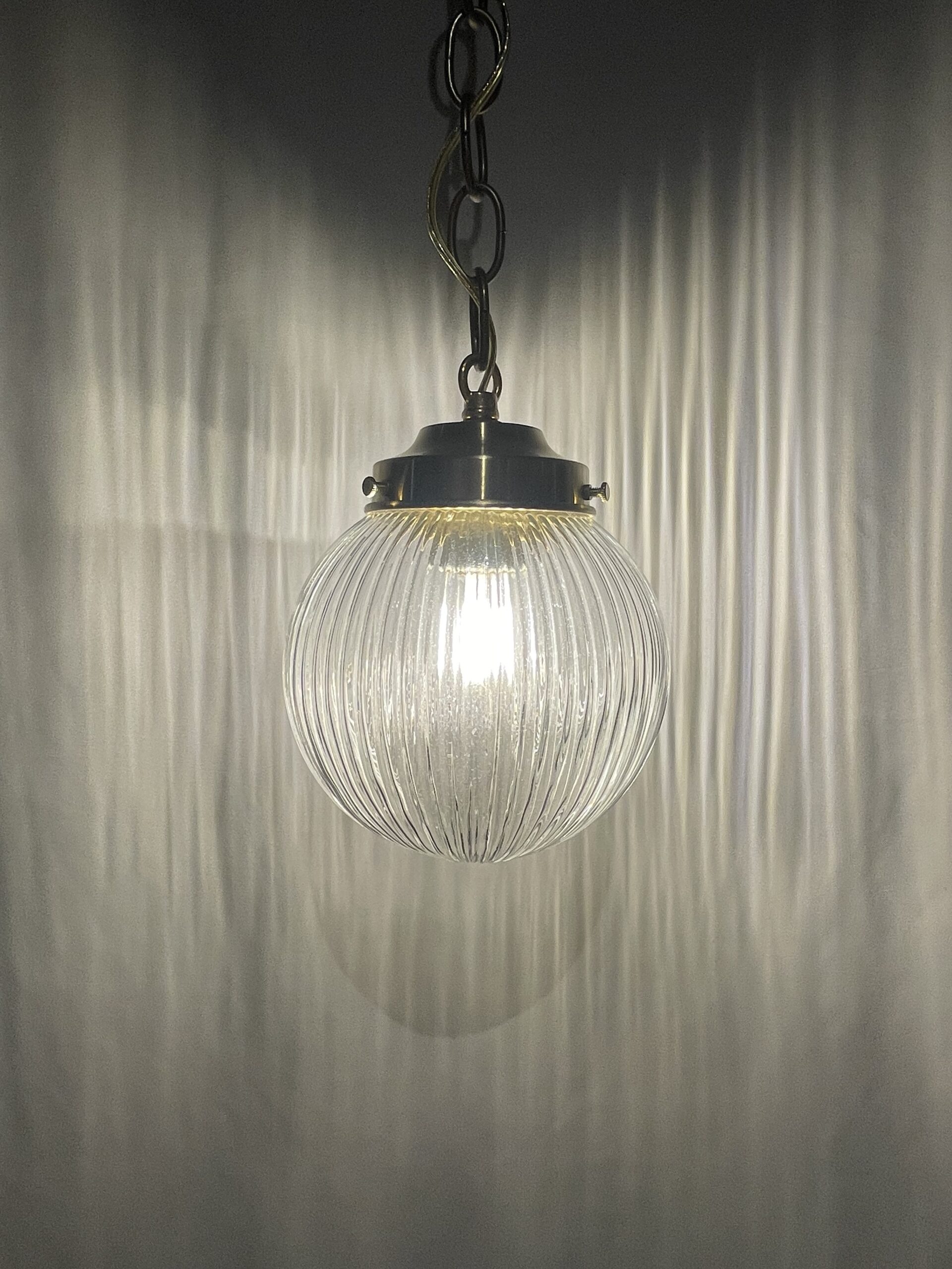 Clear prismatic glass shade lamp S 1灯 / クリアプリズマティックガラスシェードランプ S 1灯