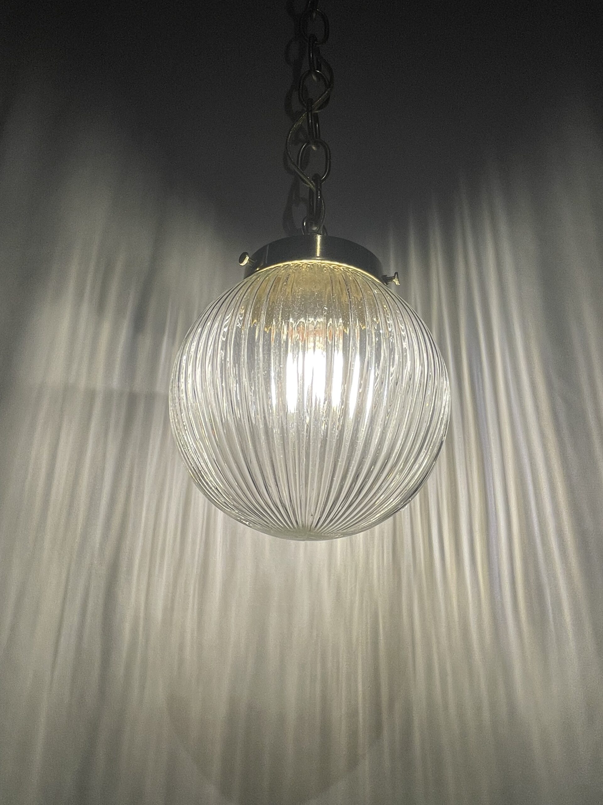 Clear prismatic glass shade lamp S 1灯 / クリアプリズマティックガラスシェードランプ S 1灯 - 画像 (2)