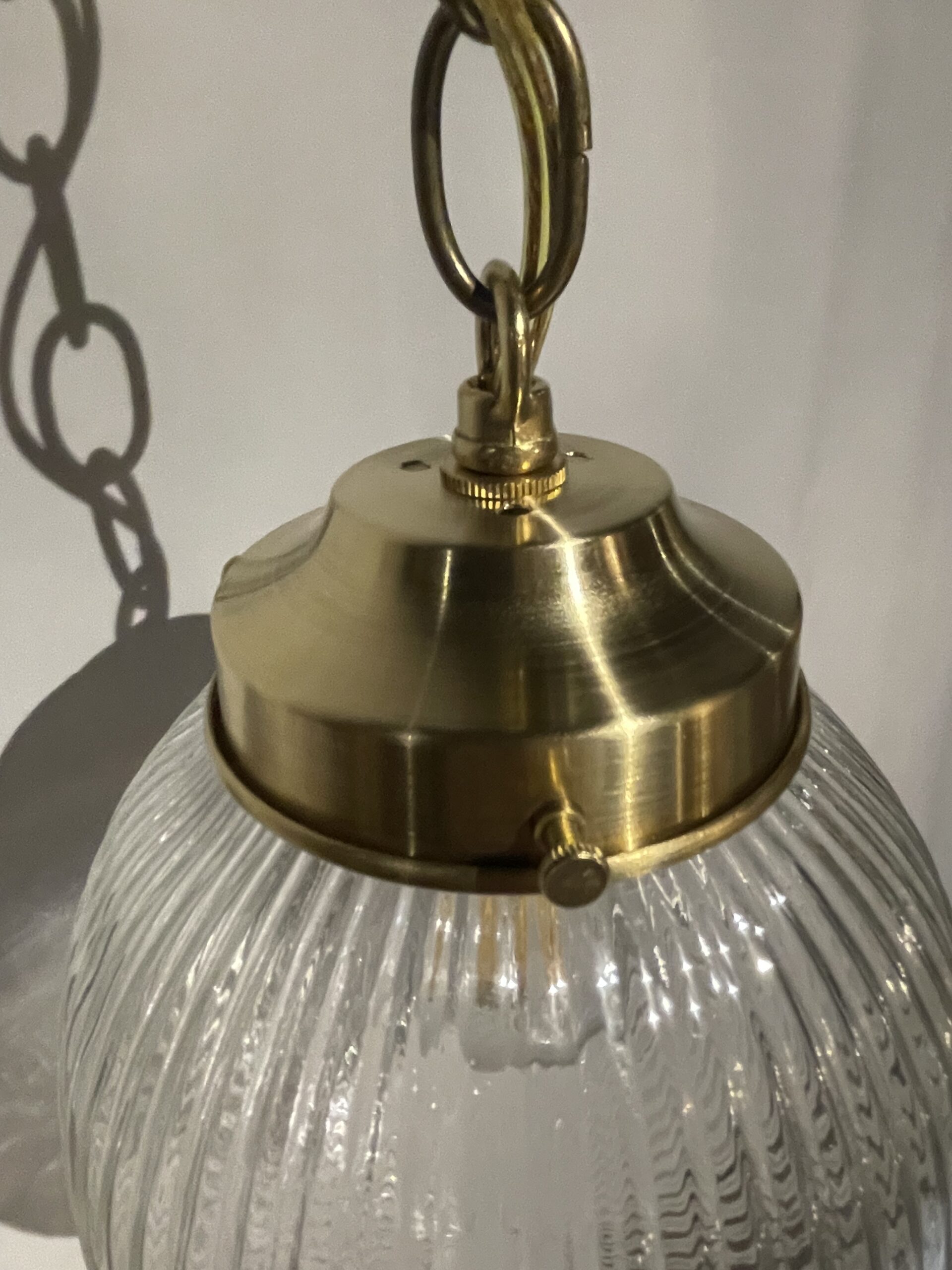 Clear prismatic glass shade lamp S 1灯 / クリアプリズマティックガラスシェードランプ S 1灯 - 画像 (4)