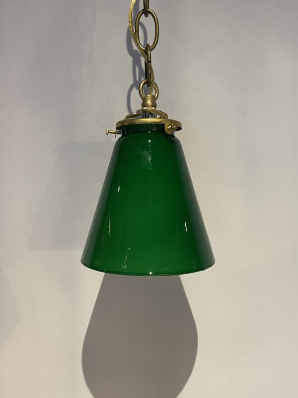 Green cone glass shade lamp 1灯 / グリーンコーン ガラスシェード