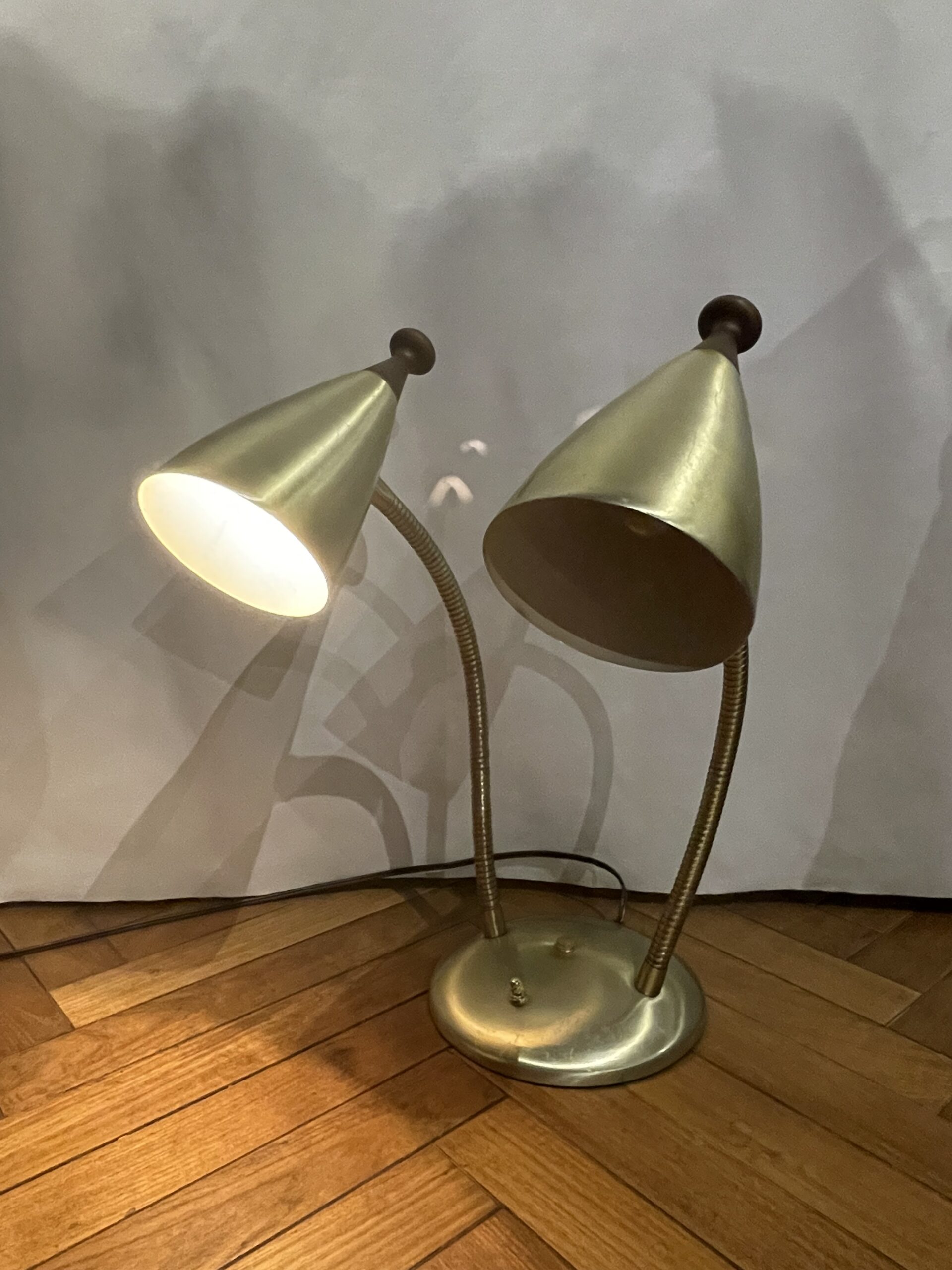 Aluminum gooseneck table lamp 2灯 / アルミ グースネック テーブルランプ 2灯 - 画像 (2)