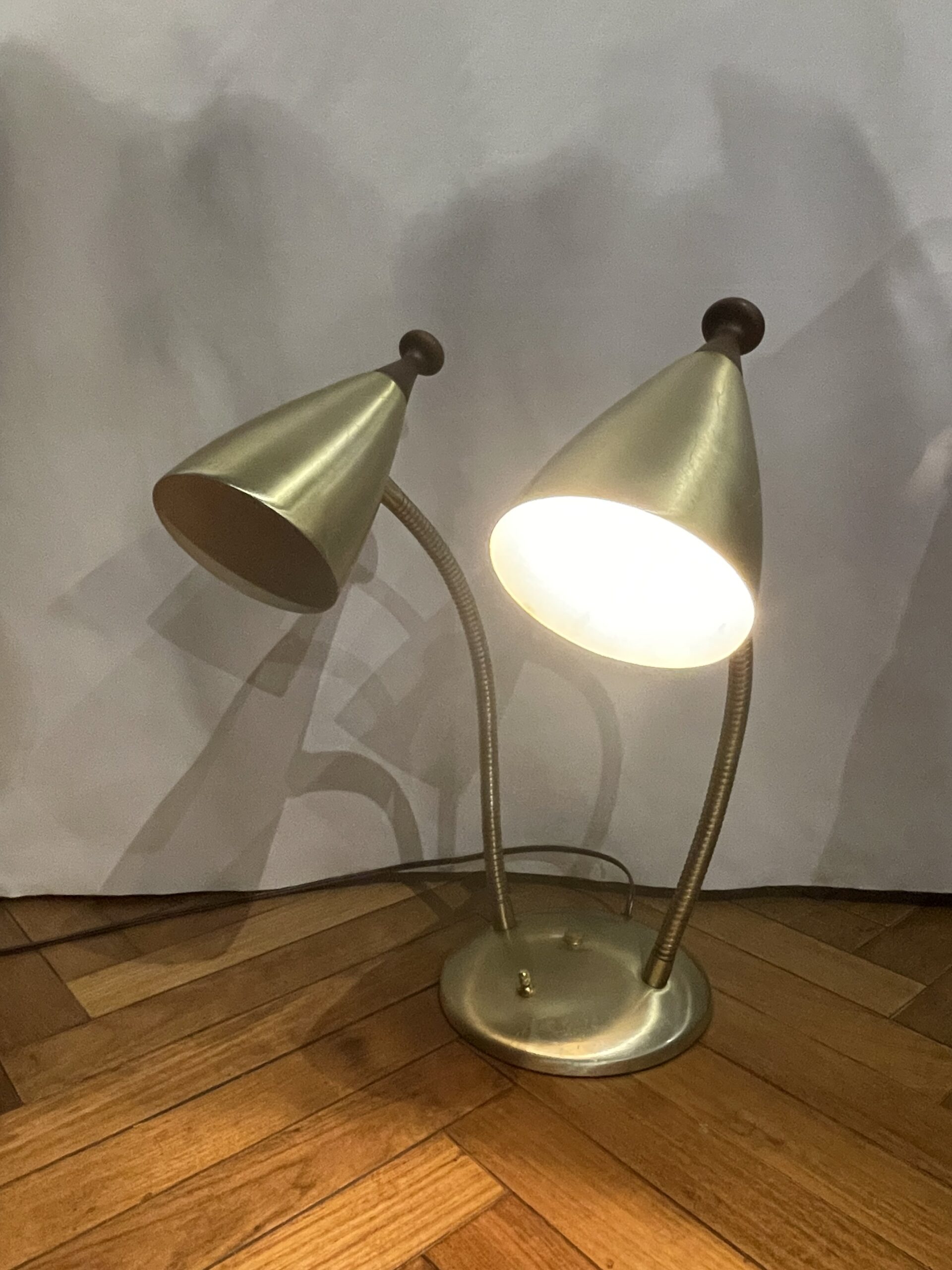 Aluminum gooseneck table lamp 2灯 / アルミ グースネック テーブルランプ 2灯 - 画像 (3)
