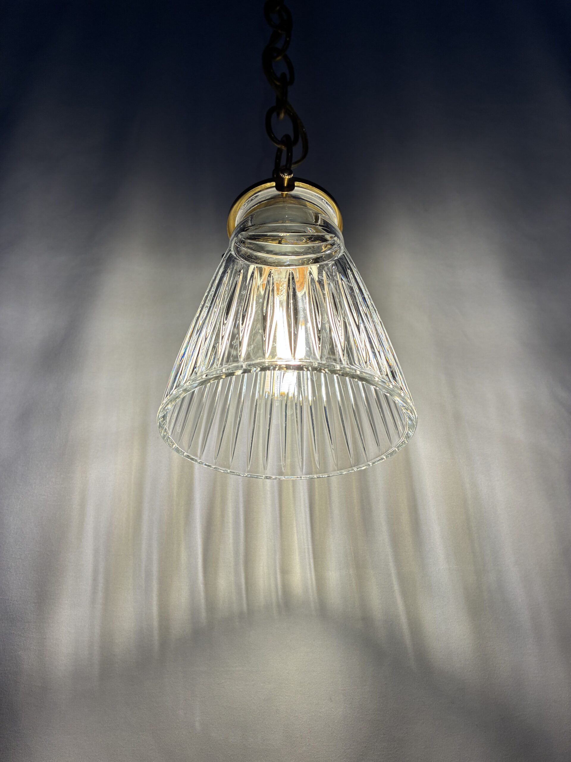 Clear dress cut glass shade lamp 1灯 / クリア ドレスカット ガラスシェードランプ 1灯 - 画像 (5)