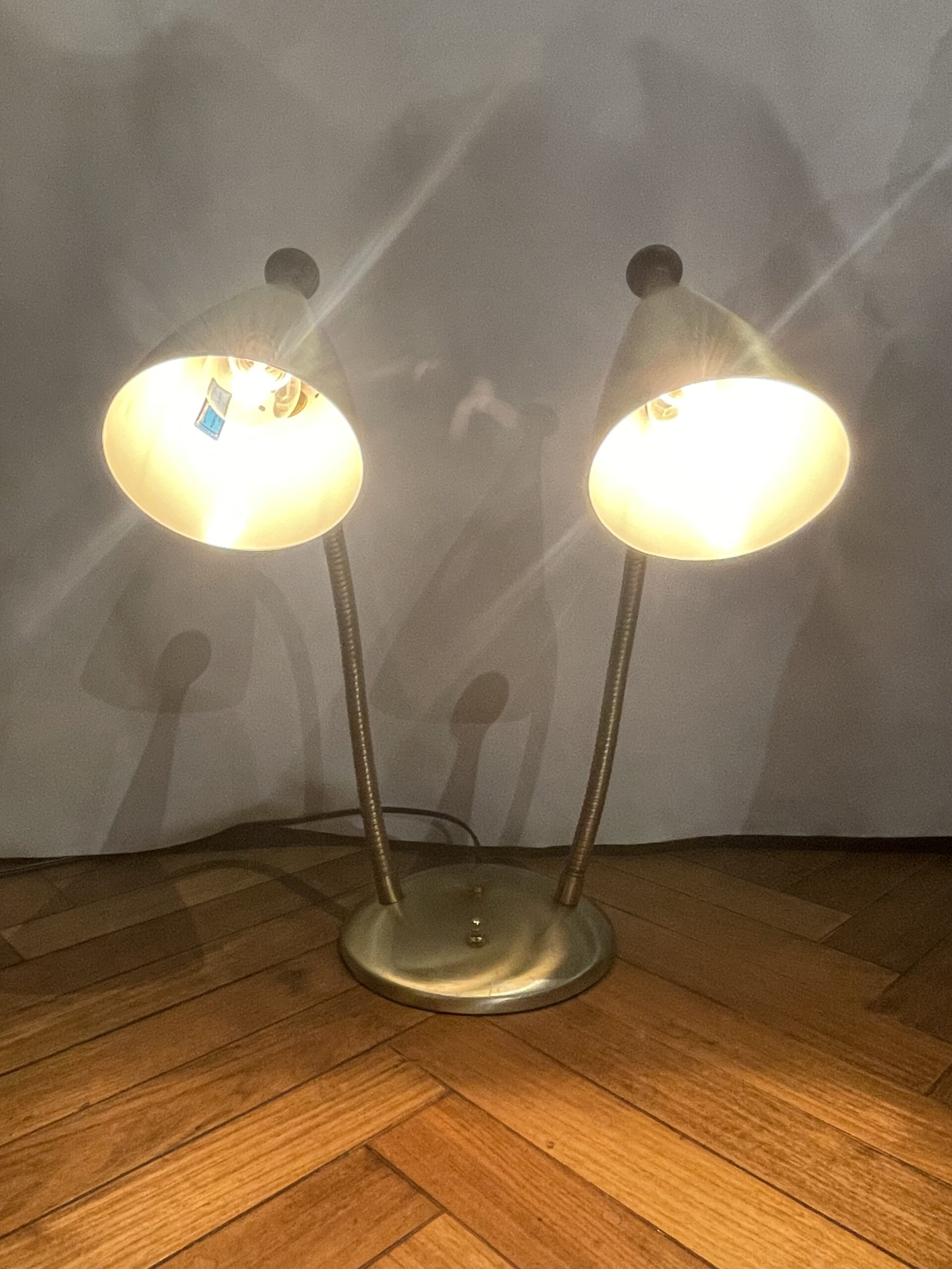 Aluminum gooseneck table lamp 2灯 / アルミ グースネック テーブルランプ 2灯 - 画像 (5)