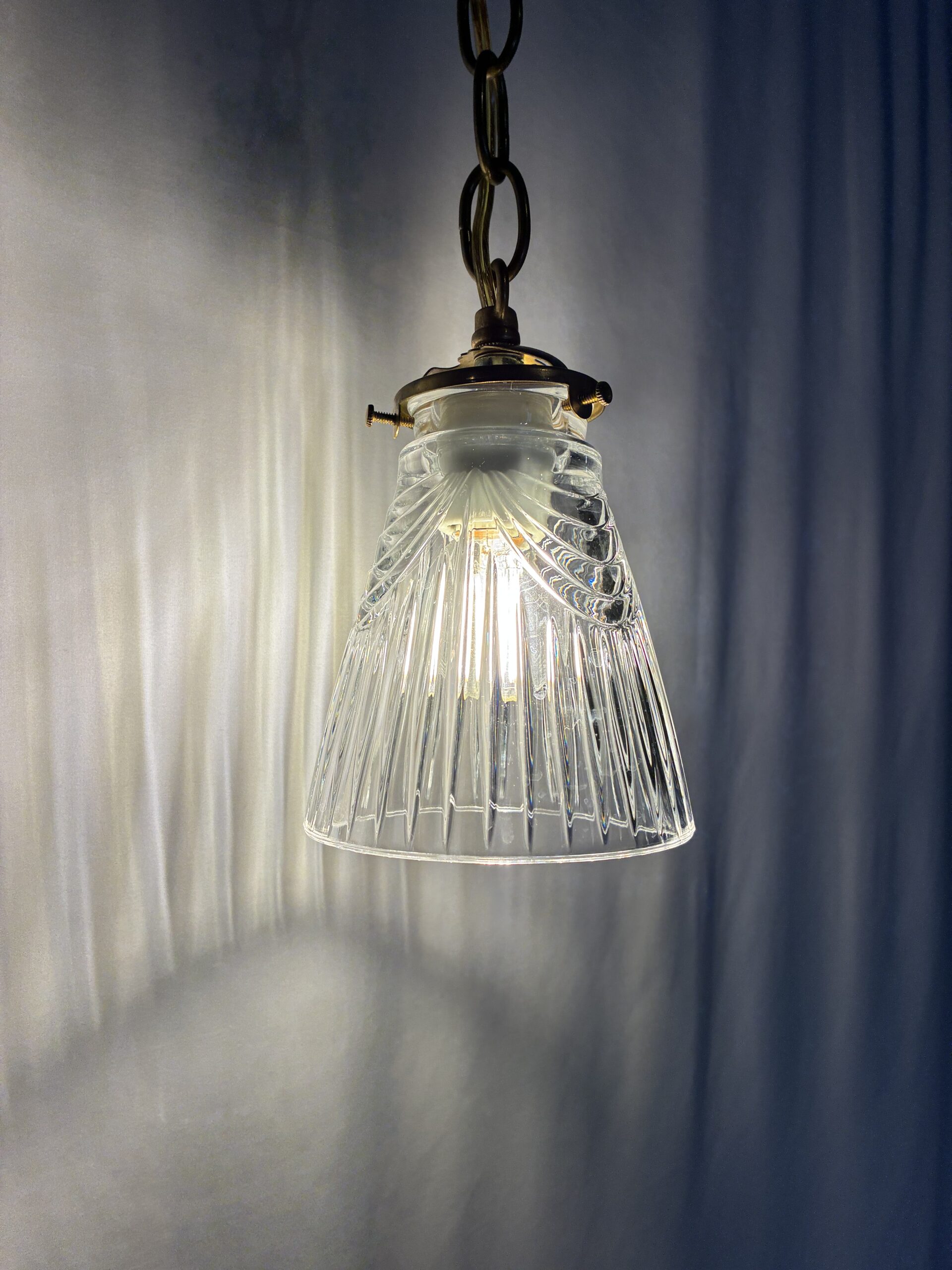 Clear dress cut glass shade lamp 1灯 / クリア ドレスカット ガラスシェードランプ 1灯 - 画像 (7)