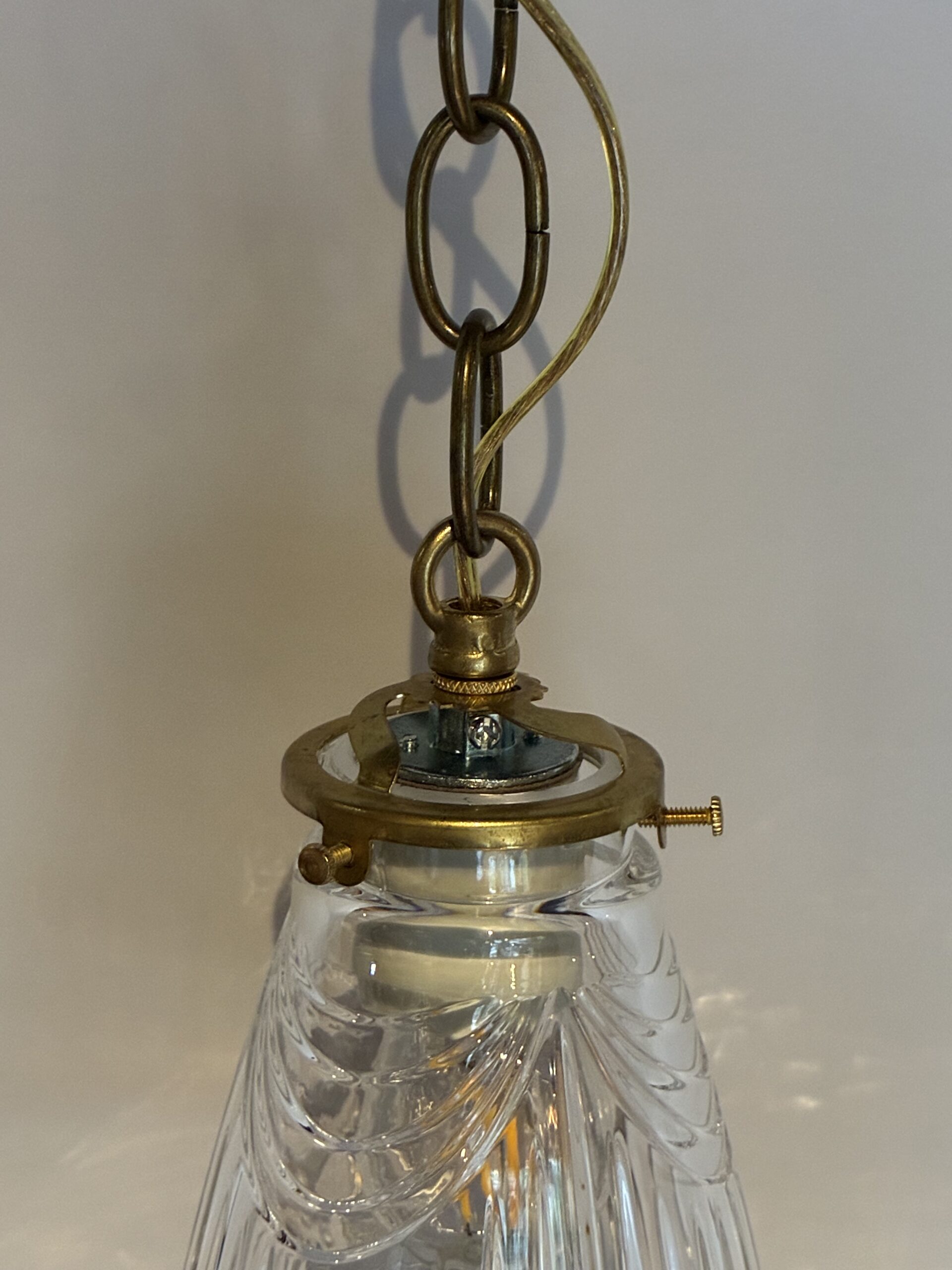 Clear dress cut glass shade lamp 1灯 / クリア ドレスカット ガラスシェードランプ 1灯 - 画像 (8)