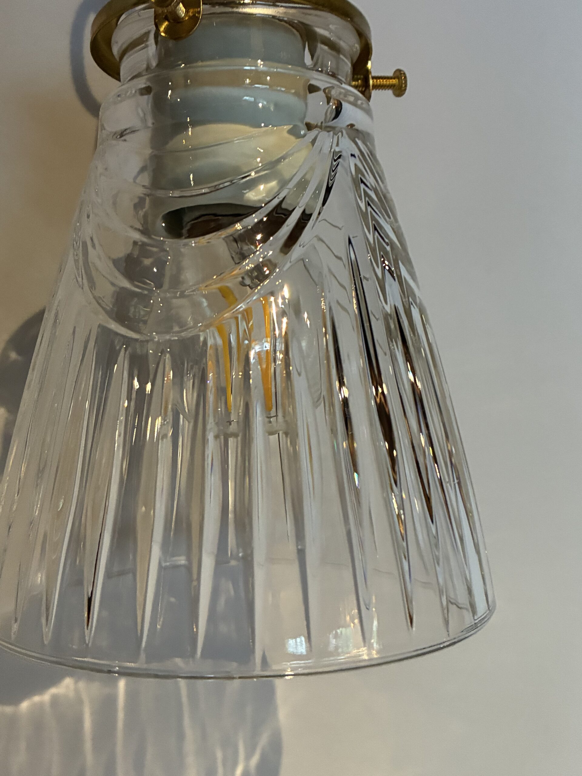 Clear dress cut glass shade lamp 1灯 / クリア ドレスカット ガラスシェードランプ 1灯 - 画像 (9)